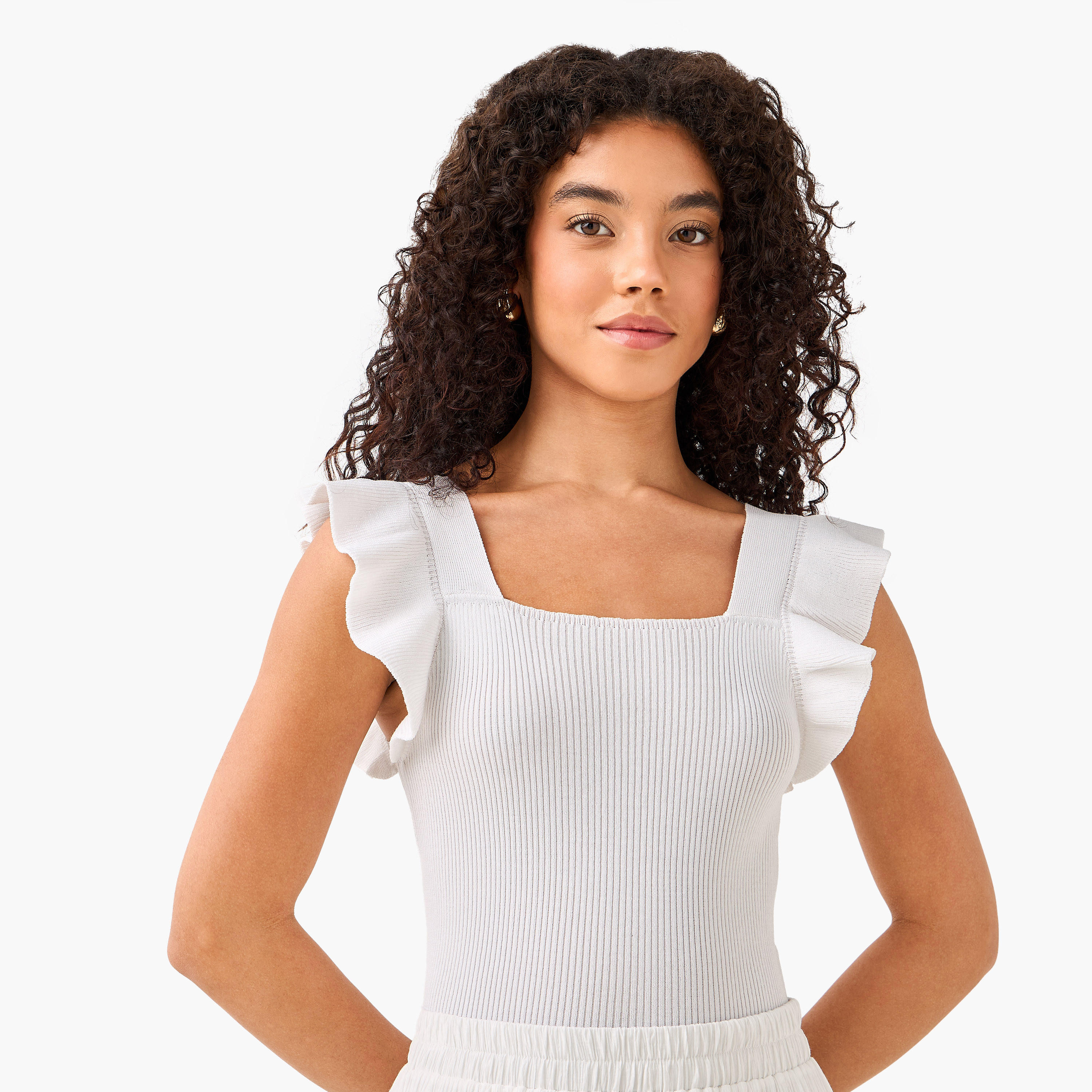 2Xtremz Sleeveless Top with Ribbed Ruffle Detail-women-clothing-shirtsandblouses-blouses-image-3