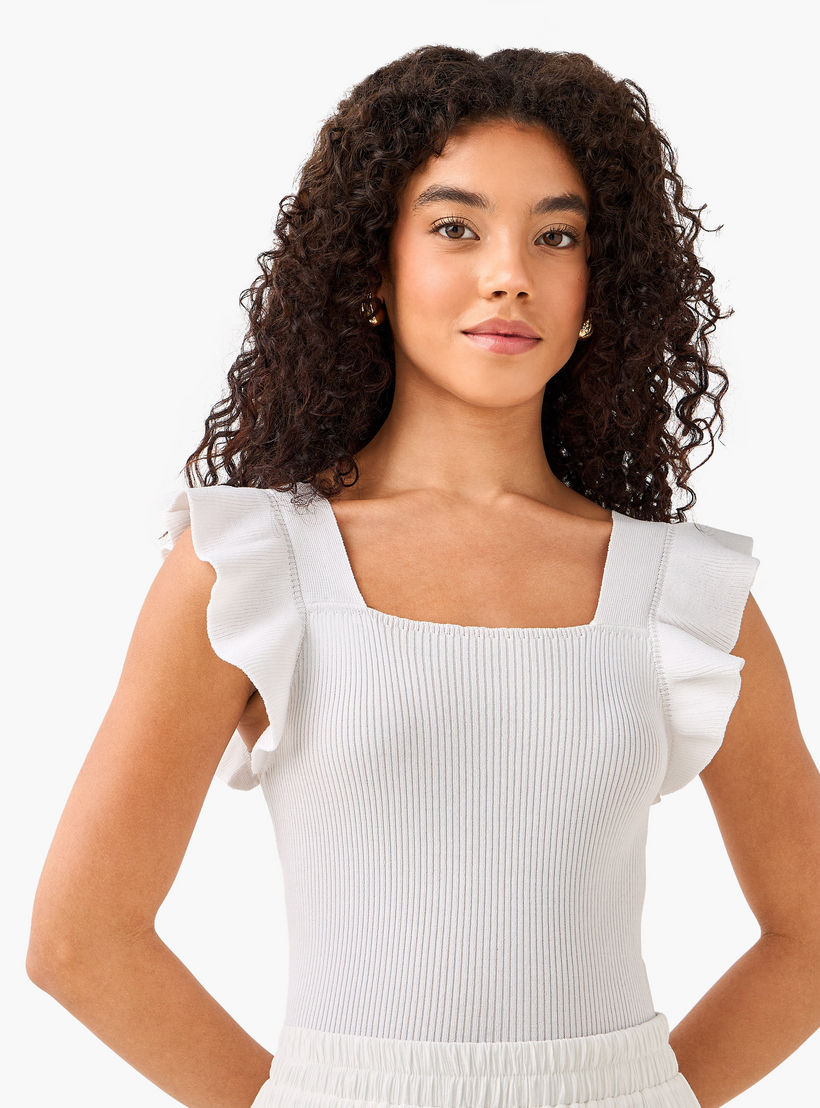 2Xtremz Sleeveless Top with Ribbed Ruffle Detail-women-clothing-shirtsandblouses-blouses-image-3