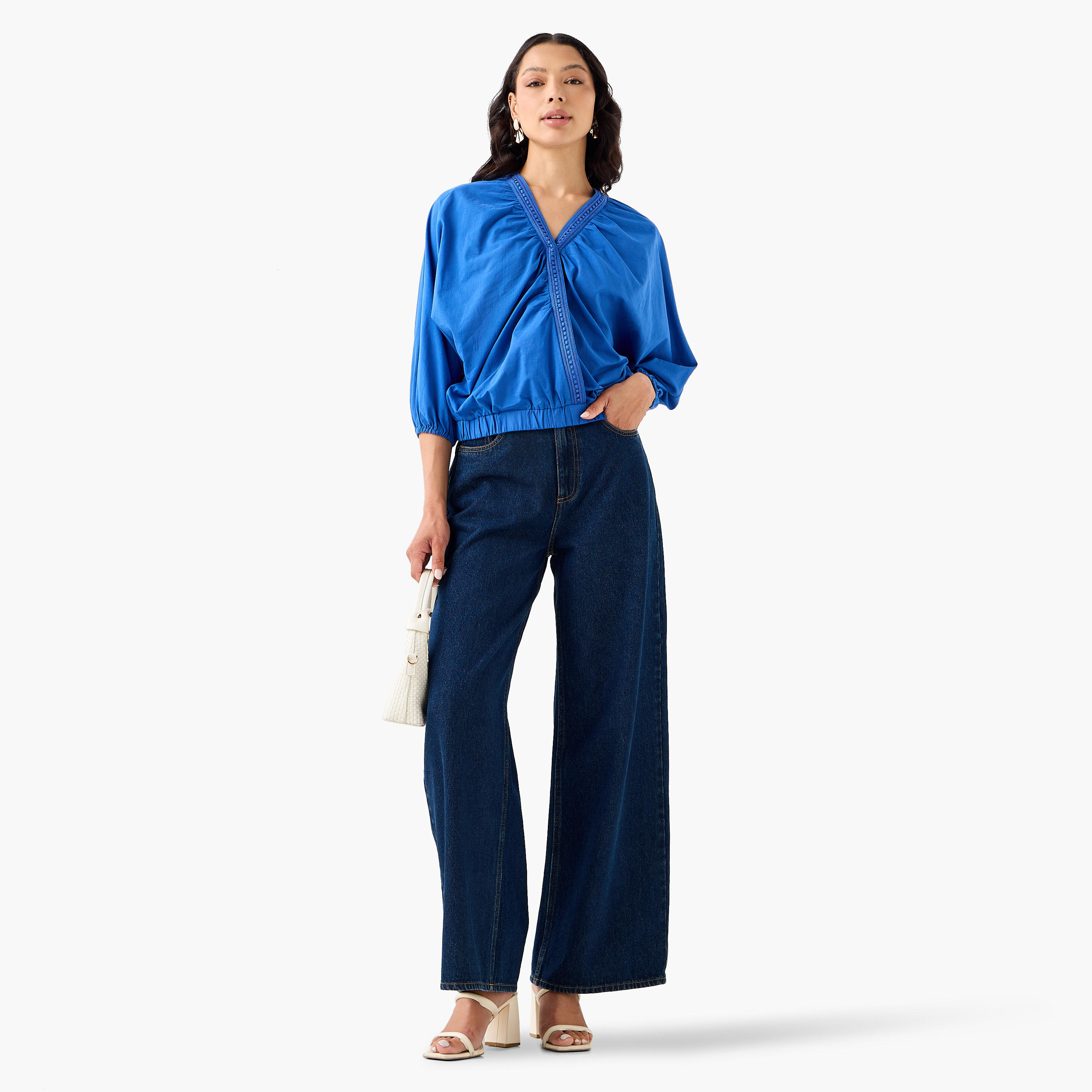 2Xtremz Cotton Top with V-neck-women-clothing-shirtsandblouses-blouses-image-3