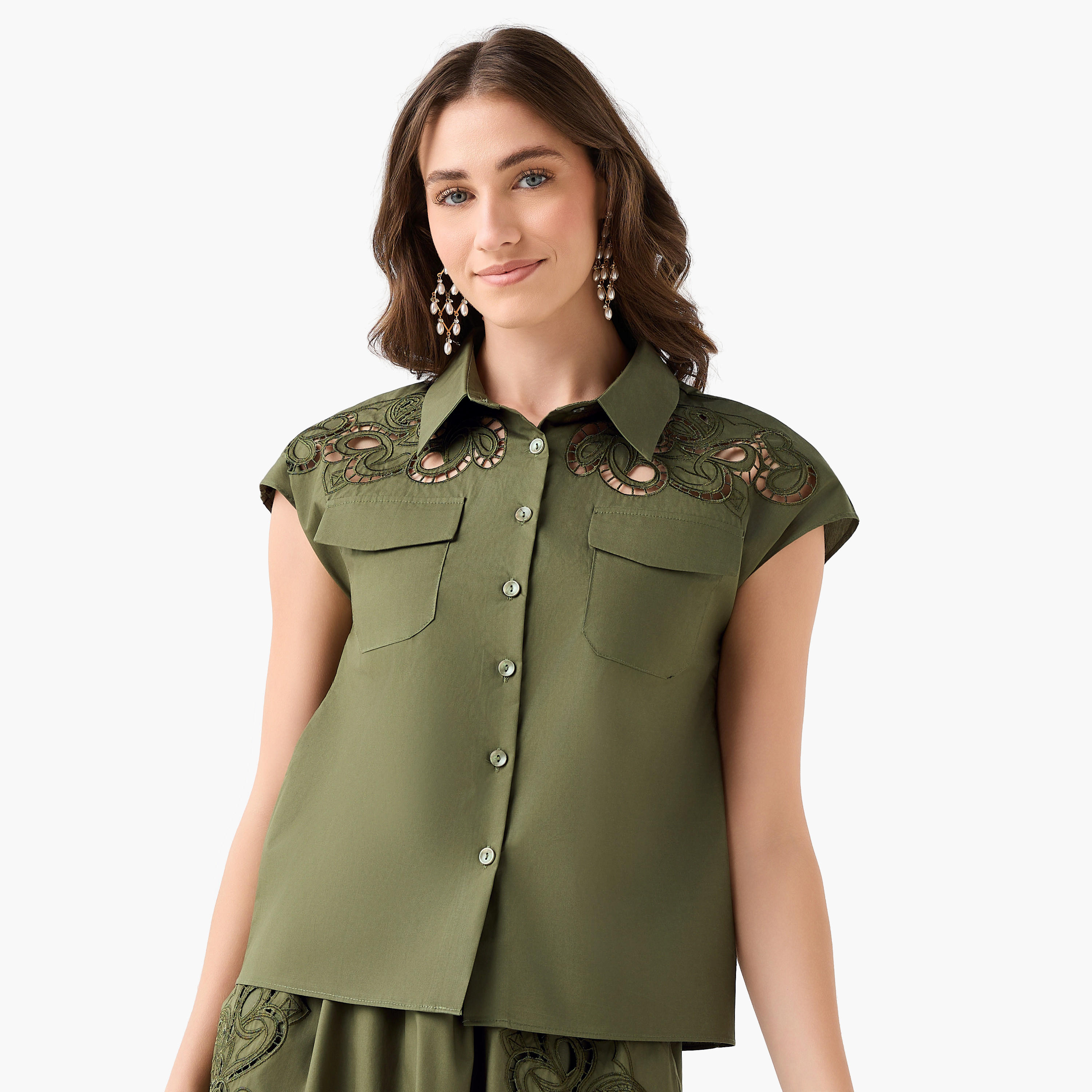 2Xtremz Cotton Shirt with Lace Embroidery-women-clothing-shirtsandblouses-shirts-image-2