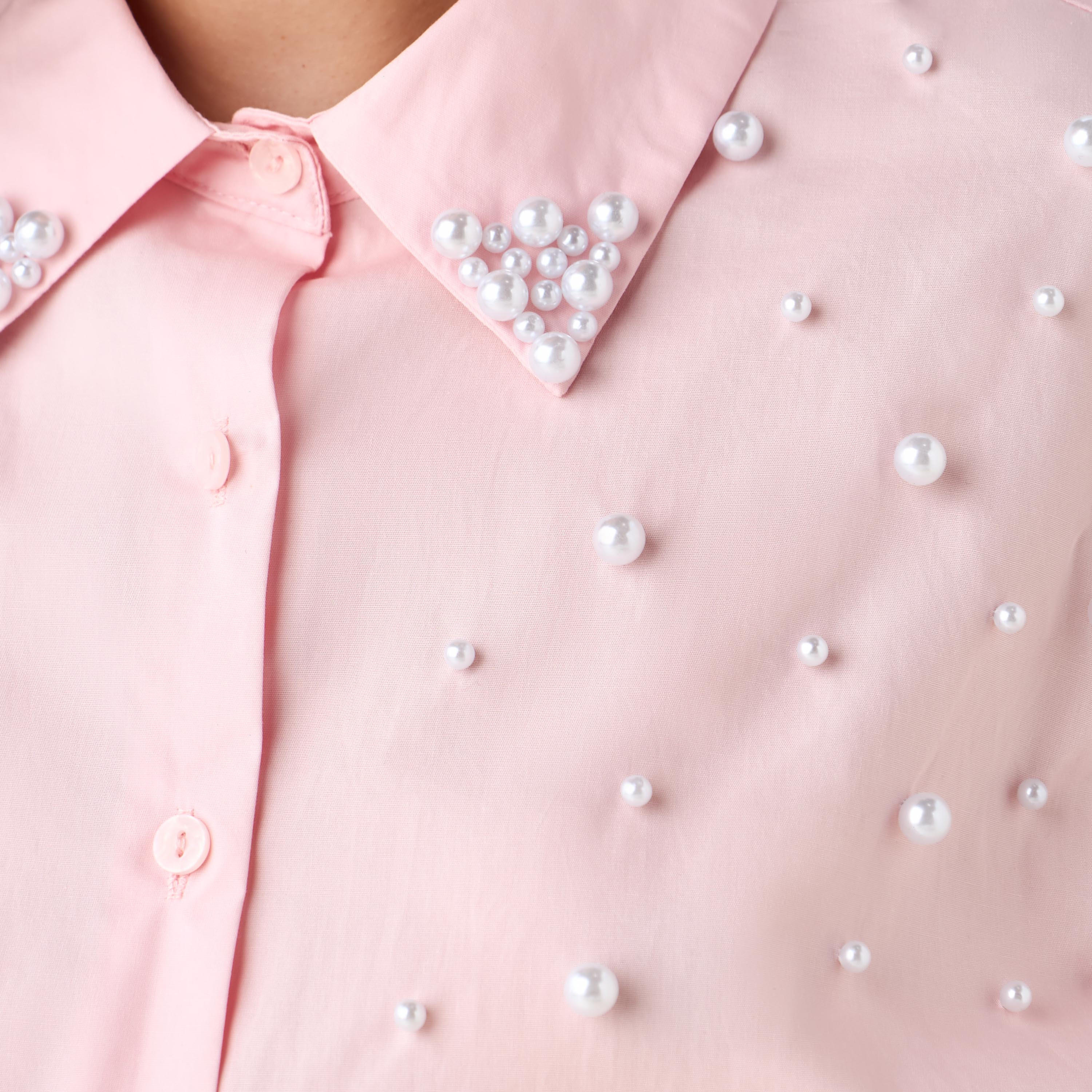 2Xtremz Cotton Shirt with Pearl Embellishment-women-clothing-shirtsandblouses-shirts-image-2