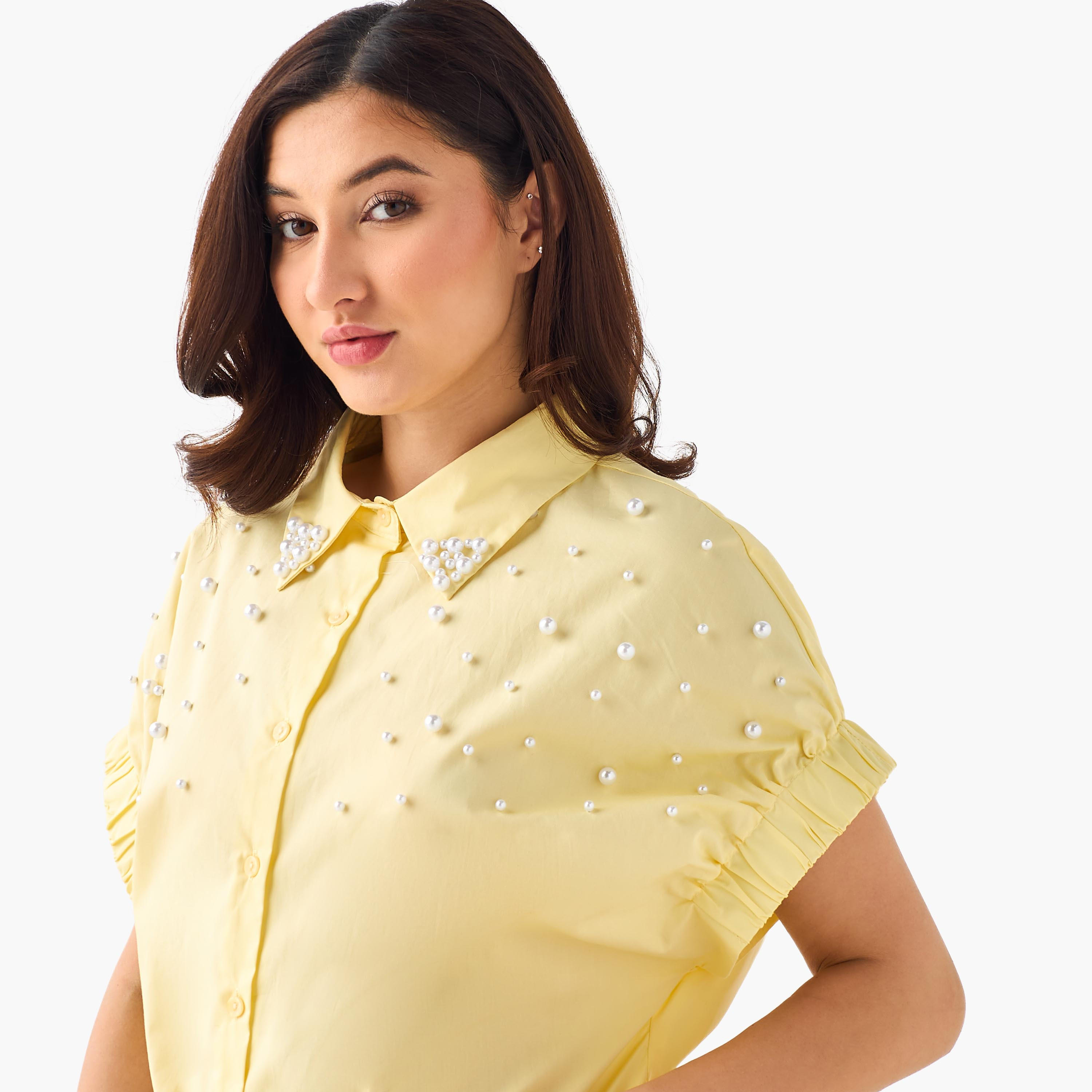 2Xtremz Cotton Shirt with Pearl Embellishment-women-clothing-shirtsandblouses-shirts-image-8
