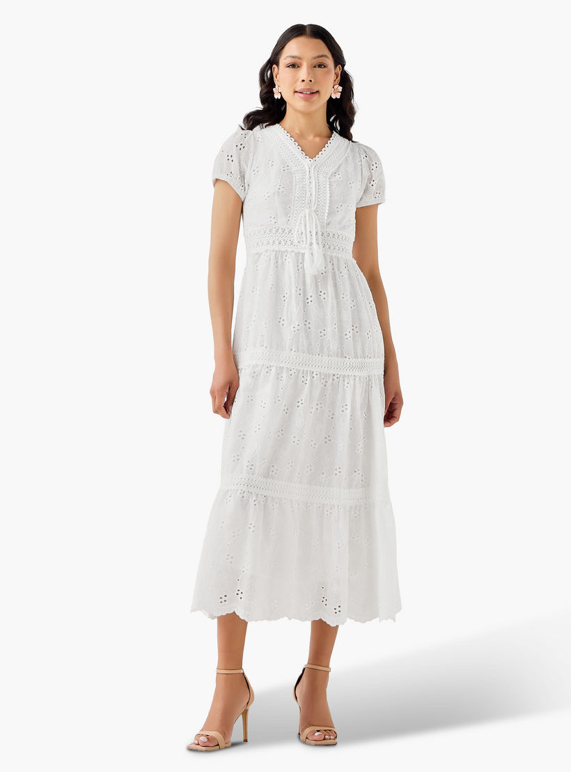 فستان قطن إيه لاين ميدي متعدد الطبقات بتطريز شيفلي من تو إكستريمز-women-clothing-dresses-image-3