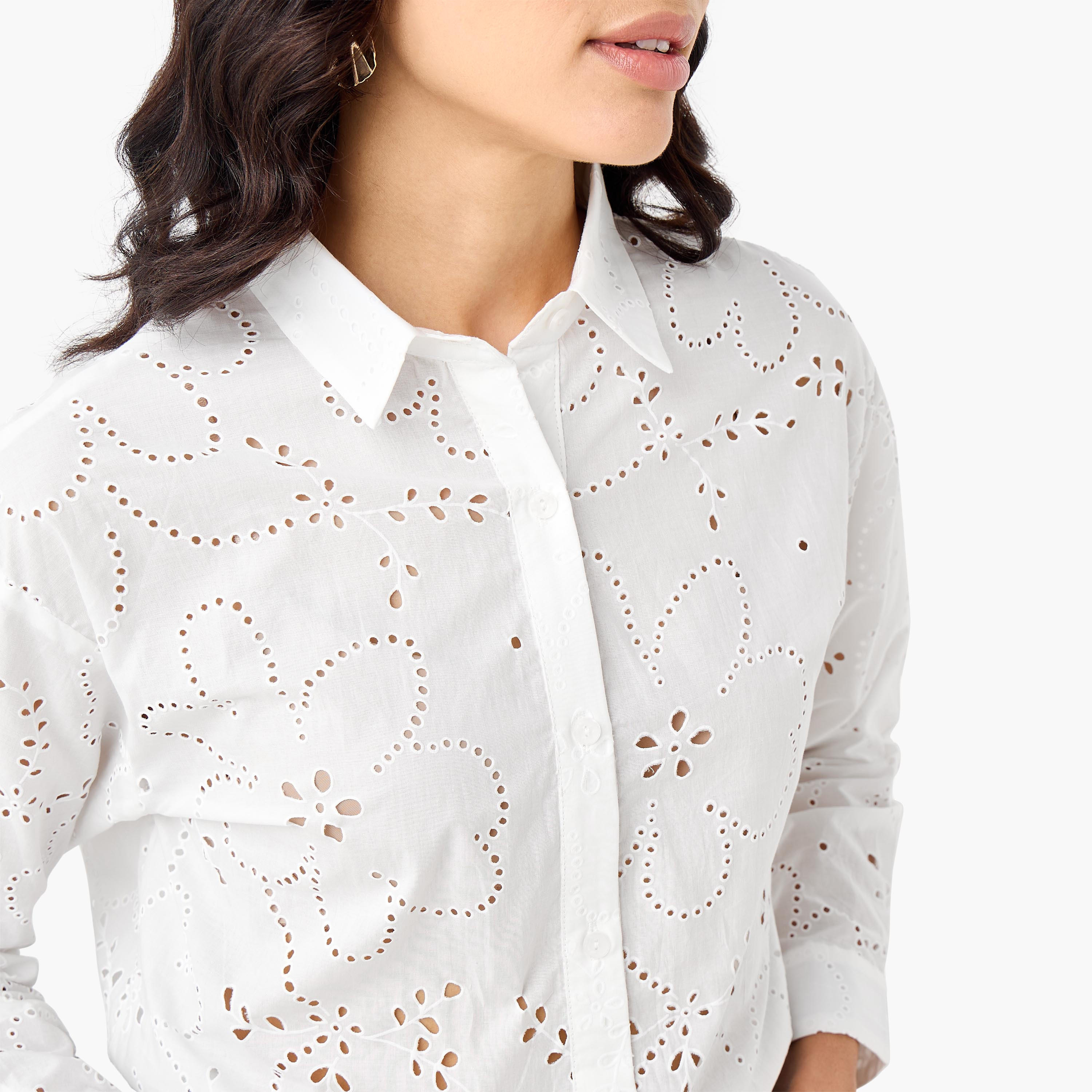 قميص قطن بتطريز شيفلي من تو إكستريمز-women-clothing-shirtsandblouses-shirts-image-5