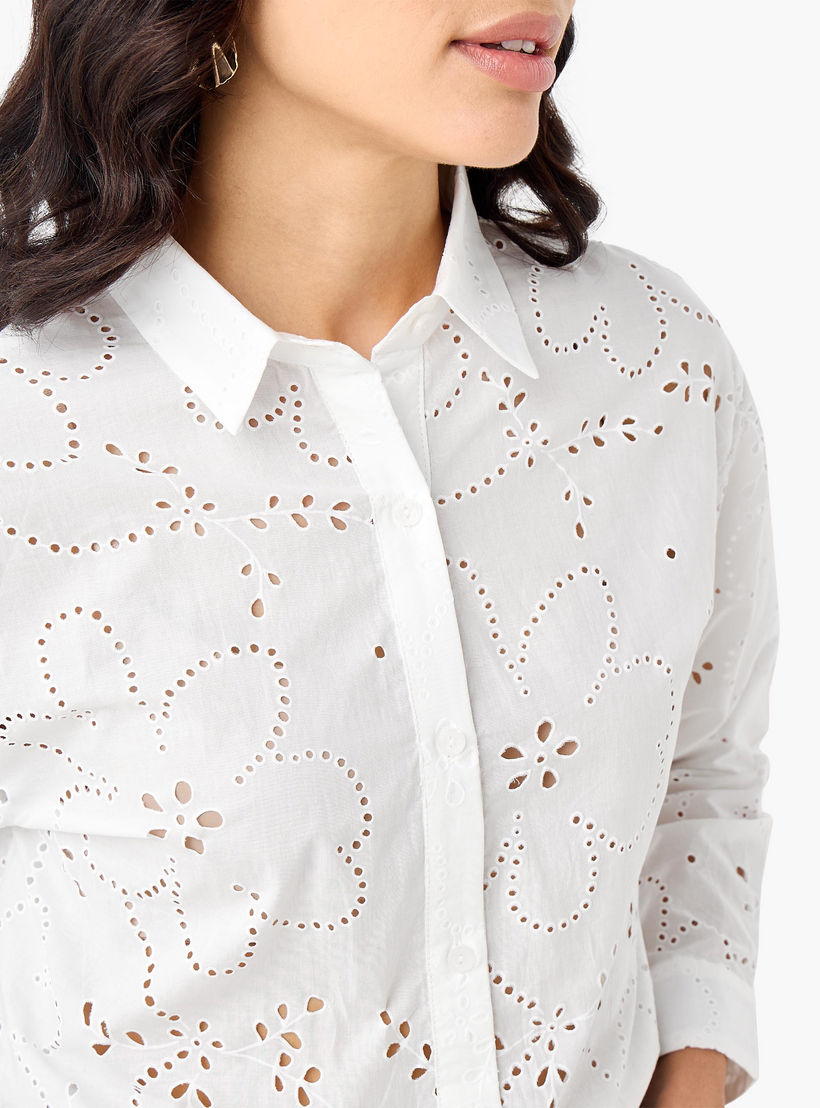 قميص قطن بتطريز شيفلي من تو إكستريمز-women-clothing-shirtsandblouses-shirts-image-5