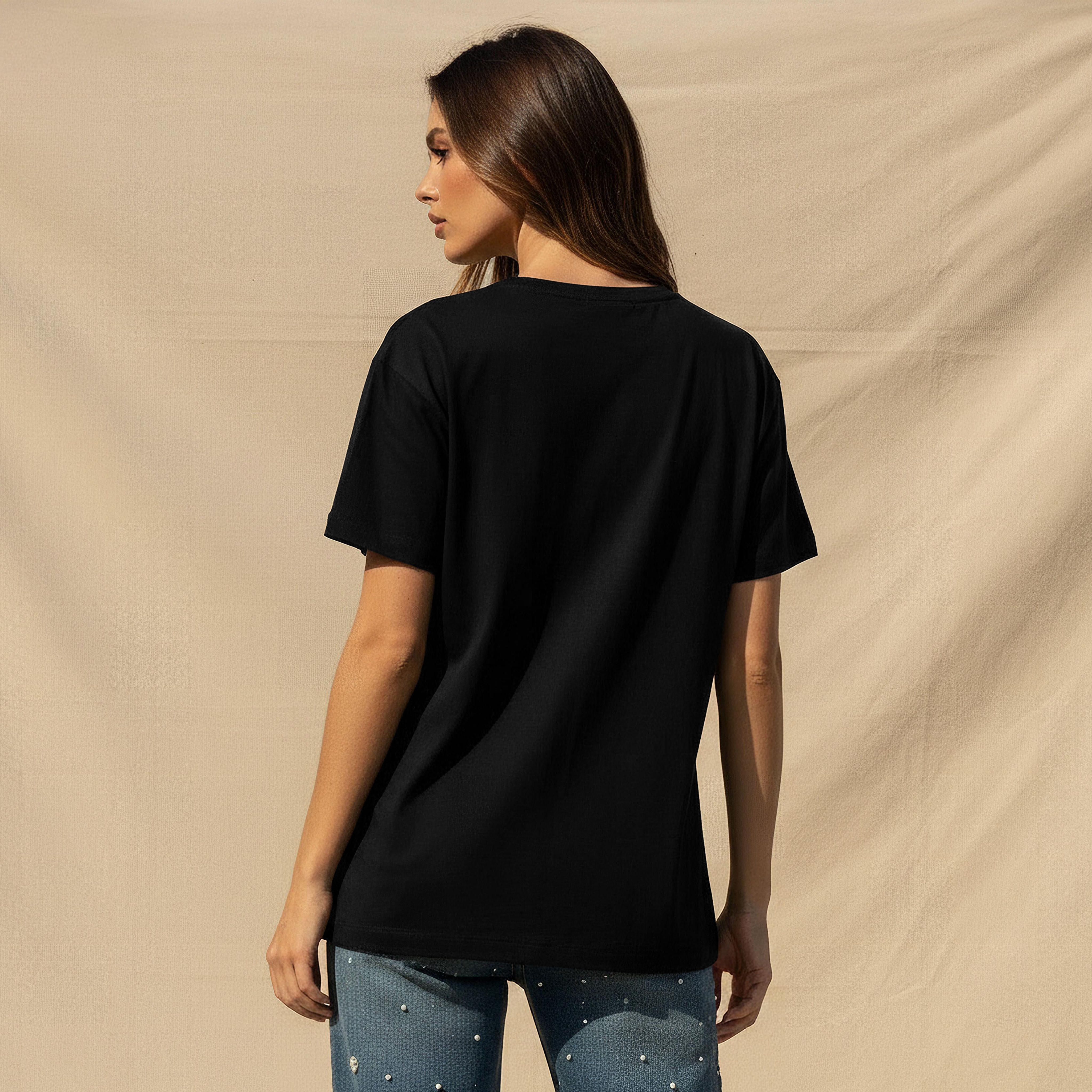 تيشيرت قطن بقصة عادية وتفاصيل كروشيه من توإكستريمز-women-clothing-tshirts-image-4
