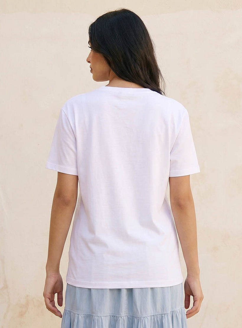 2Xtremz Relaxed Fit Cotton T-shirt with Crochet Detail-women-clothing-tshirts-image-4