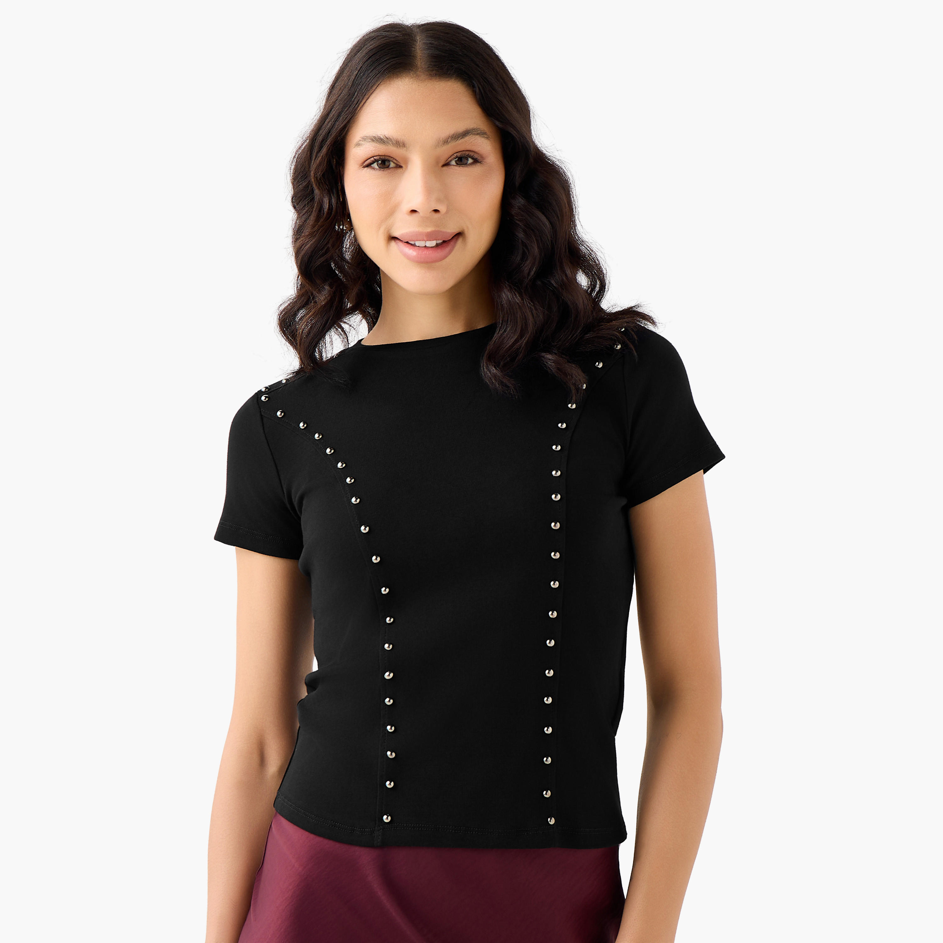2Xtremz T-shirt with Embellished Detail-women-clothing-tshirts-image-2