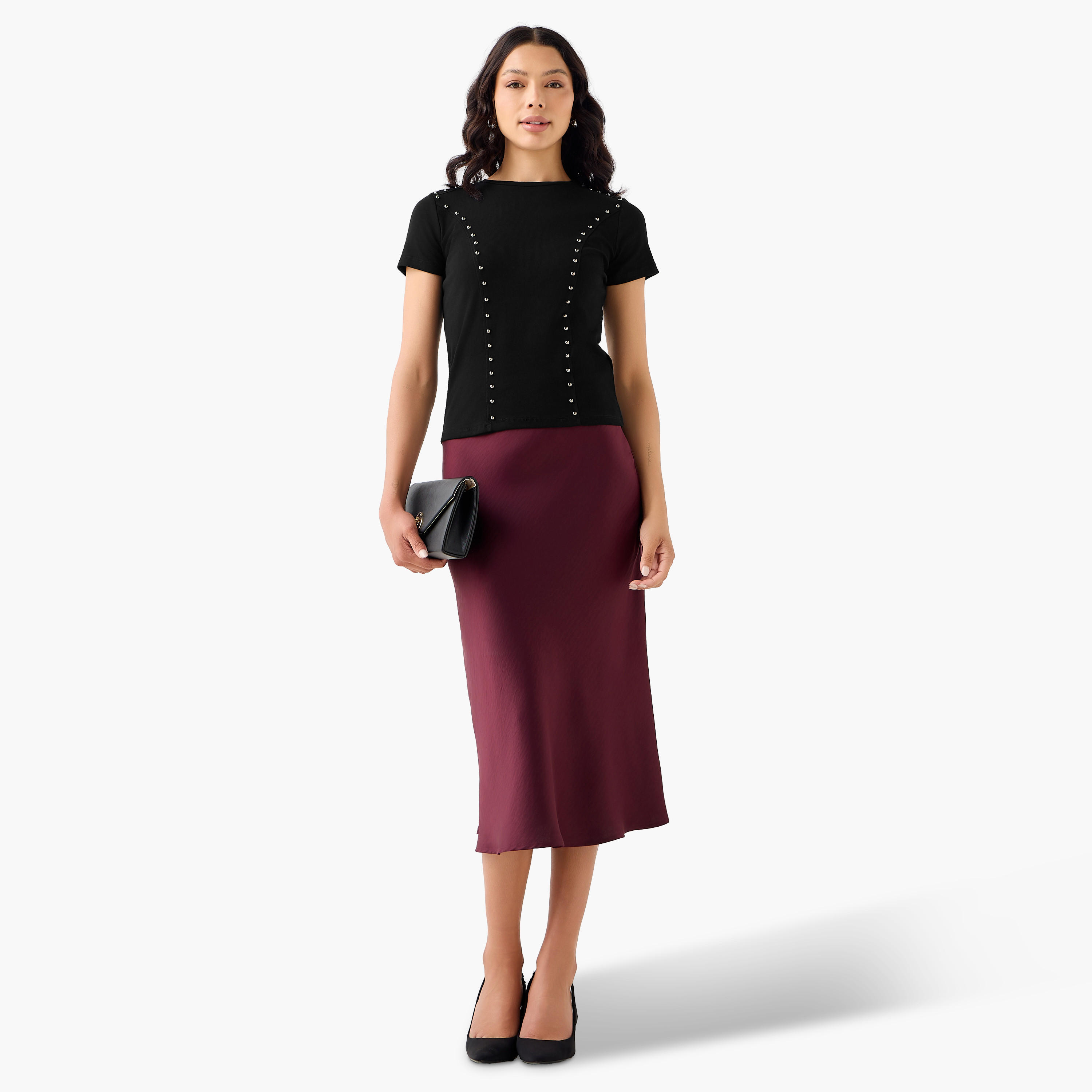 تيشيرت بتفاصيل مزيّنة من تو إكستريمز-women-clothing-tshirts-image-3