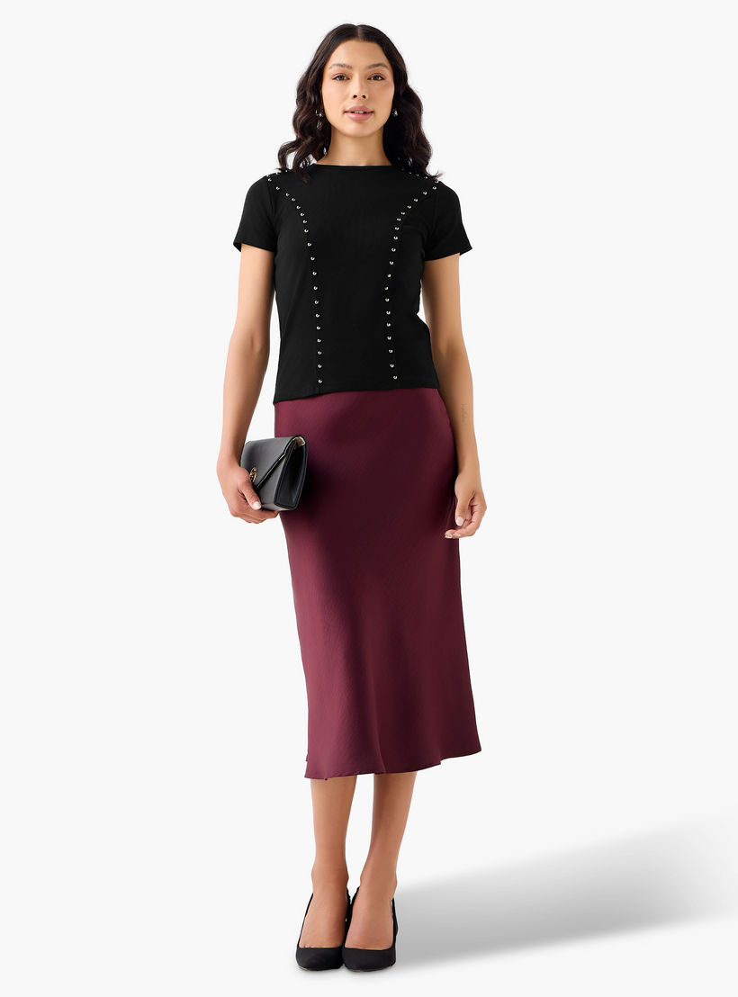 تيشيرت بتفاصيل مزيّنة من تو إكستريمز-women-clothing-tshirts-image-3