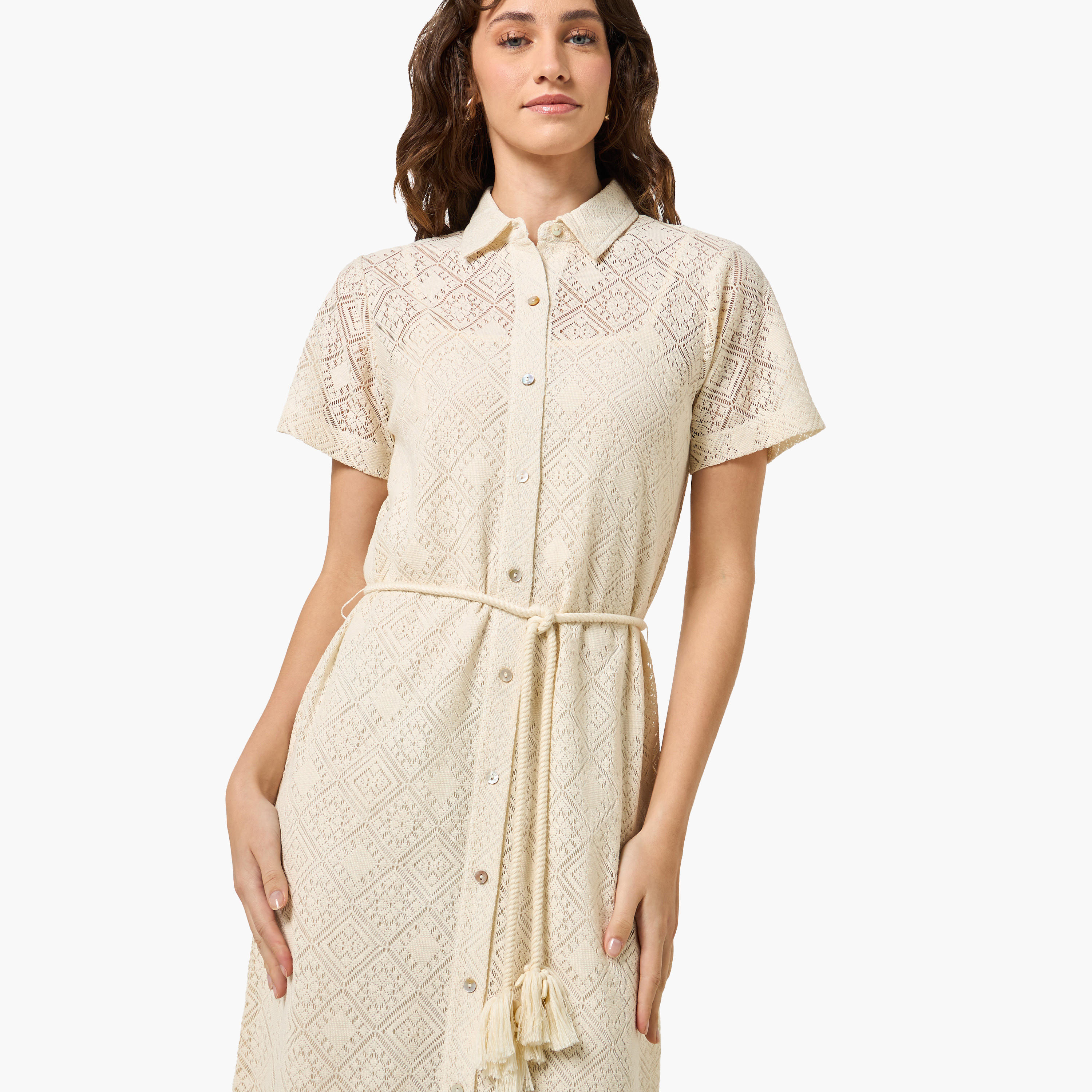 2Xtremz Shirt Style Women Dress with Lace Design-women-clothing-dresses-image-6