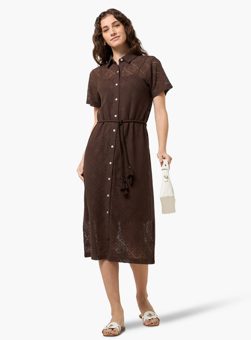 2Xtremz Shirt Style Women Dress with Lace Design-women-clothing-dresses-image-5