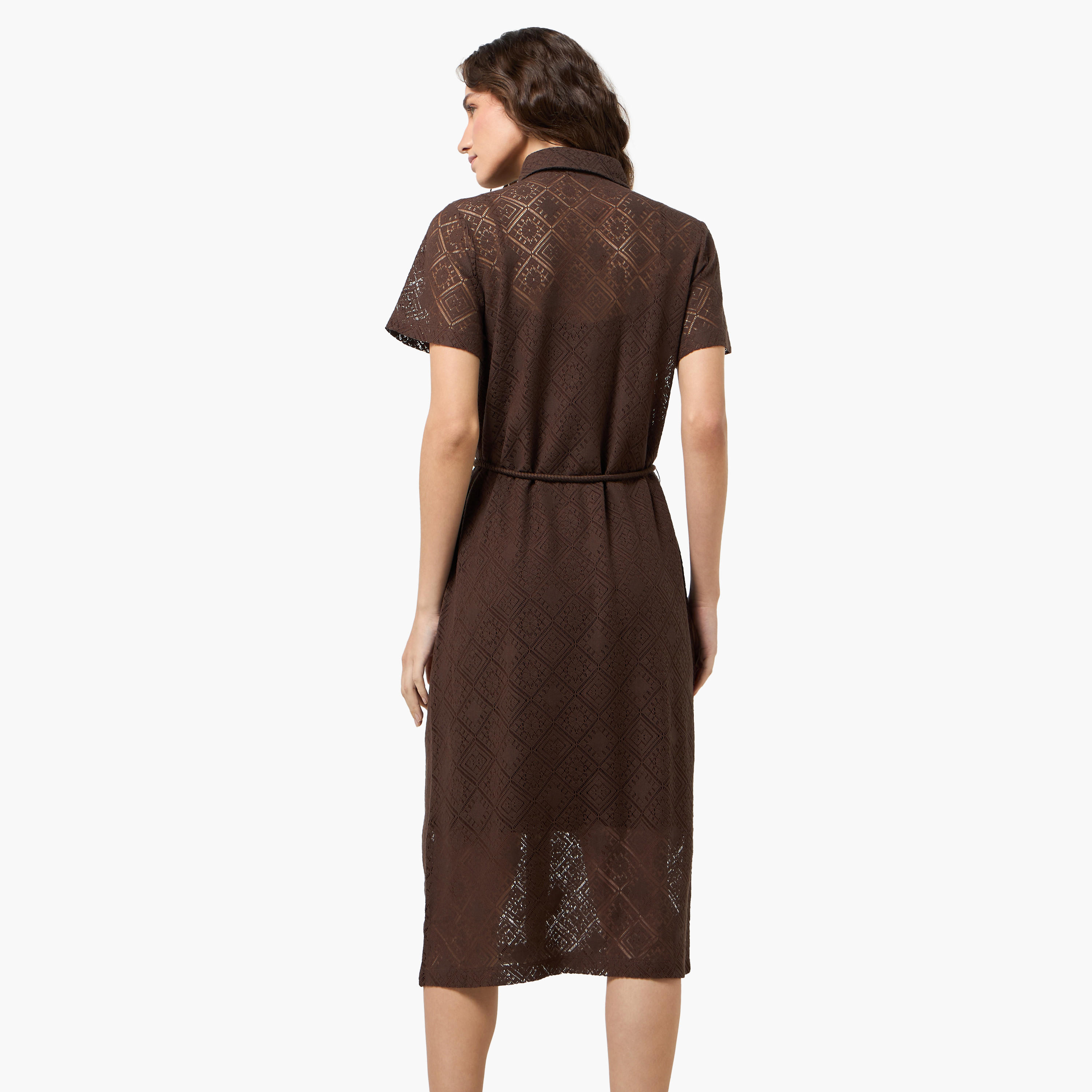 2Xtremz Shirt Style Women Dress with Lace Design-women-clothing-dresses-image-6