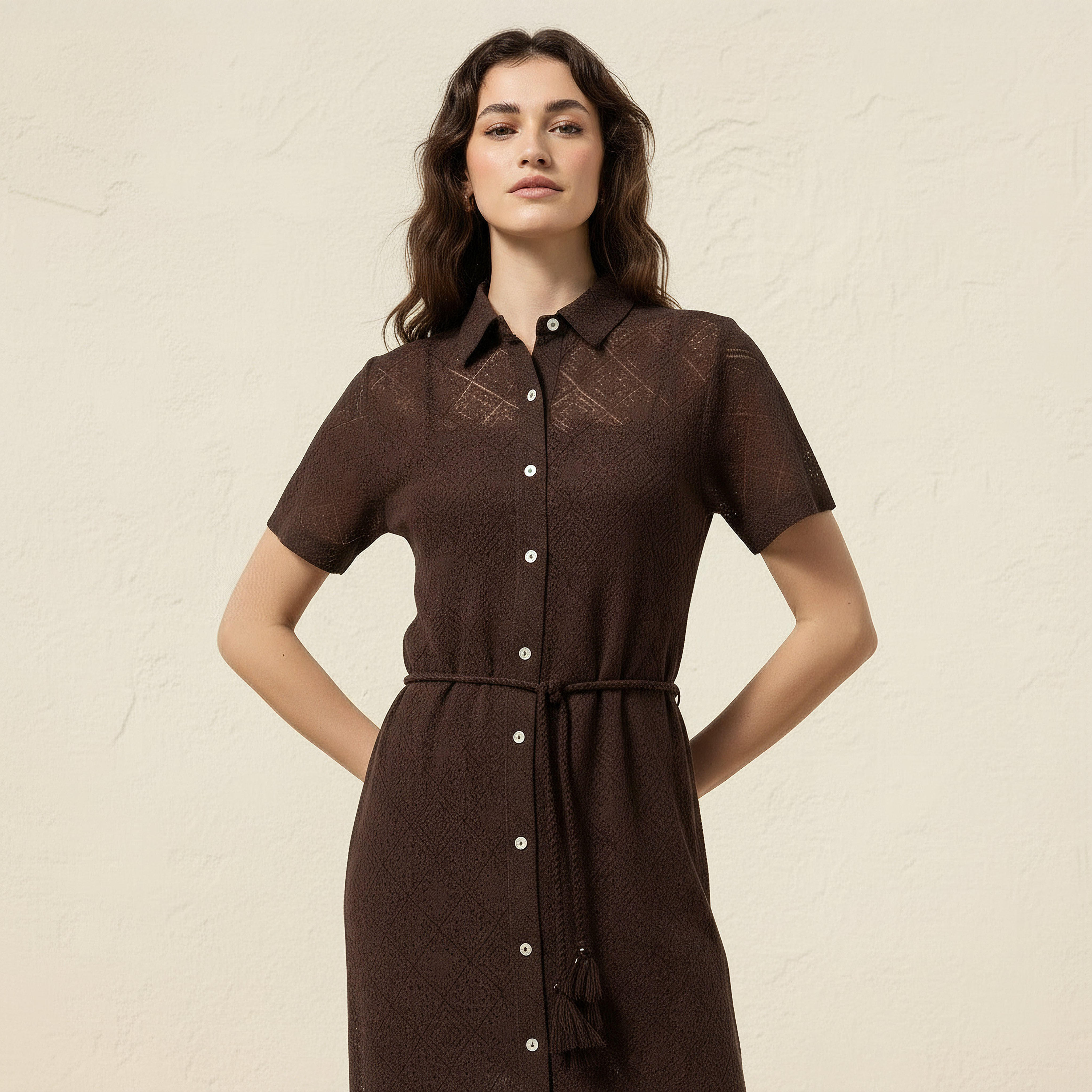 2Xtremz Shirt Style Women Dress with Lace Design-women-clothing-dresses-image-1
