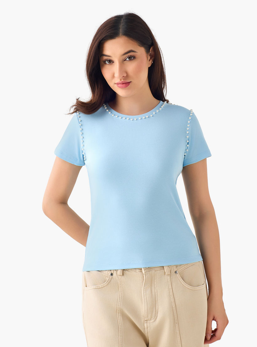 2Xtremz T-shirt with Pearl Embellishment-women-clothing-tshirts-image-5