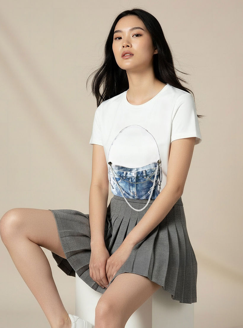 تيشيرت بتزيينات لؤلؤ من تو إكستريمز-women-clothing-tshirts-image-3