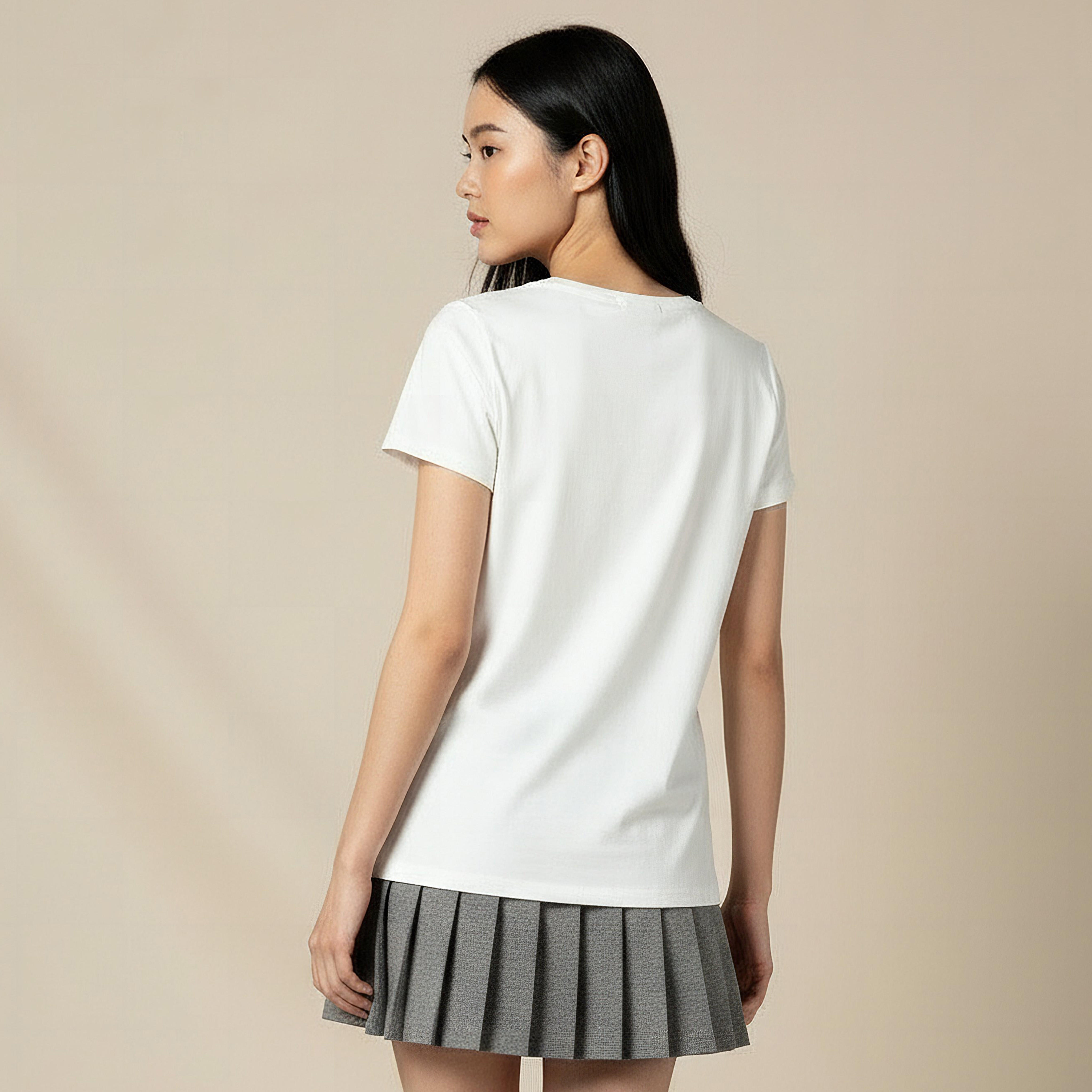 تيشيرت بتزيينات لؤلؤ من تو إكستريمز-women-clothing-tshirts-image-4