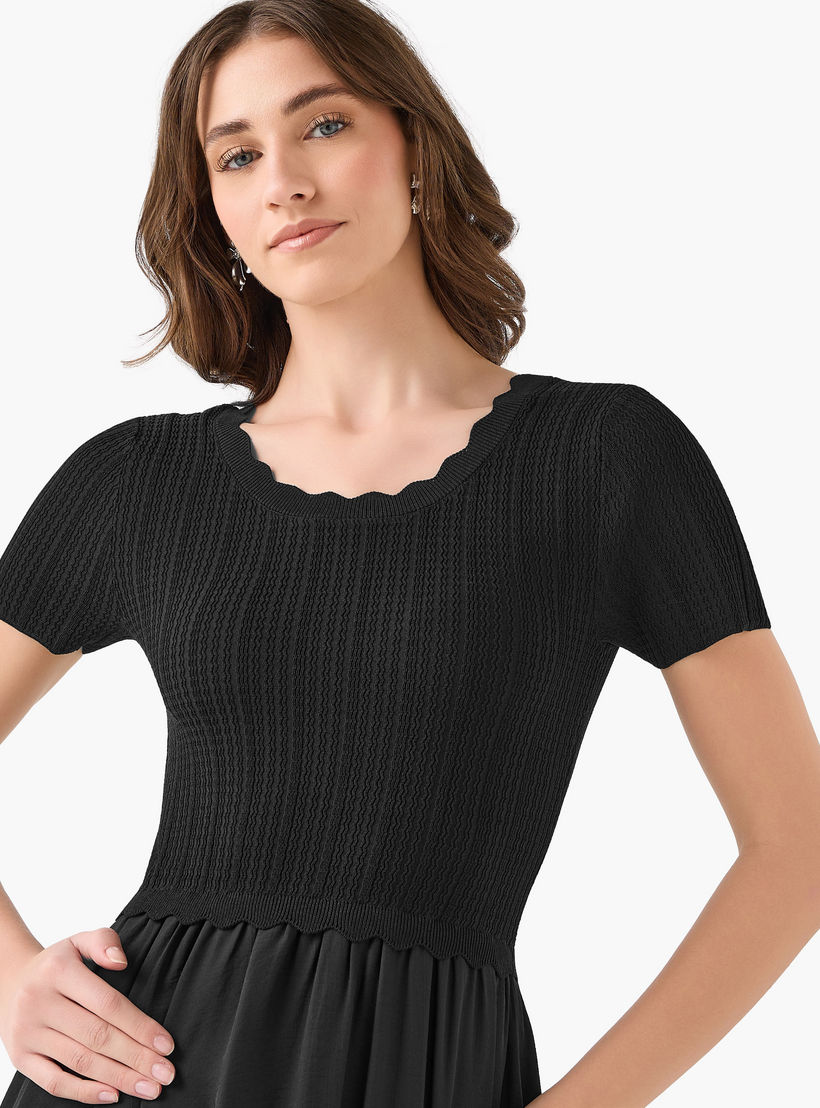 فستان ميدي بتصميم طبقات من تو إكستريمز-women-clothing-dresses-image-7