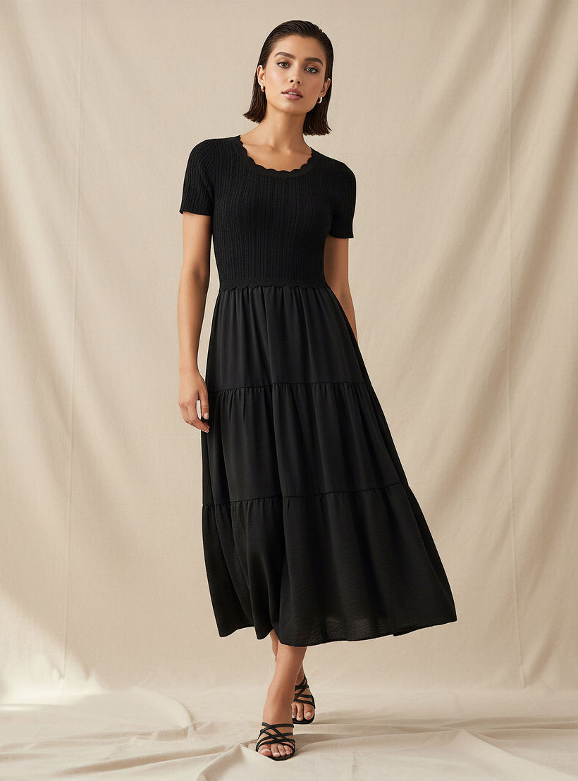 فستان ميدي بتصميم طبقات من تو إكستريمز-women-clothing-dresses-image-1