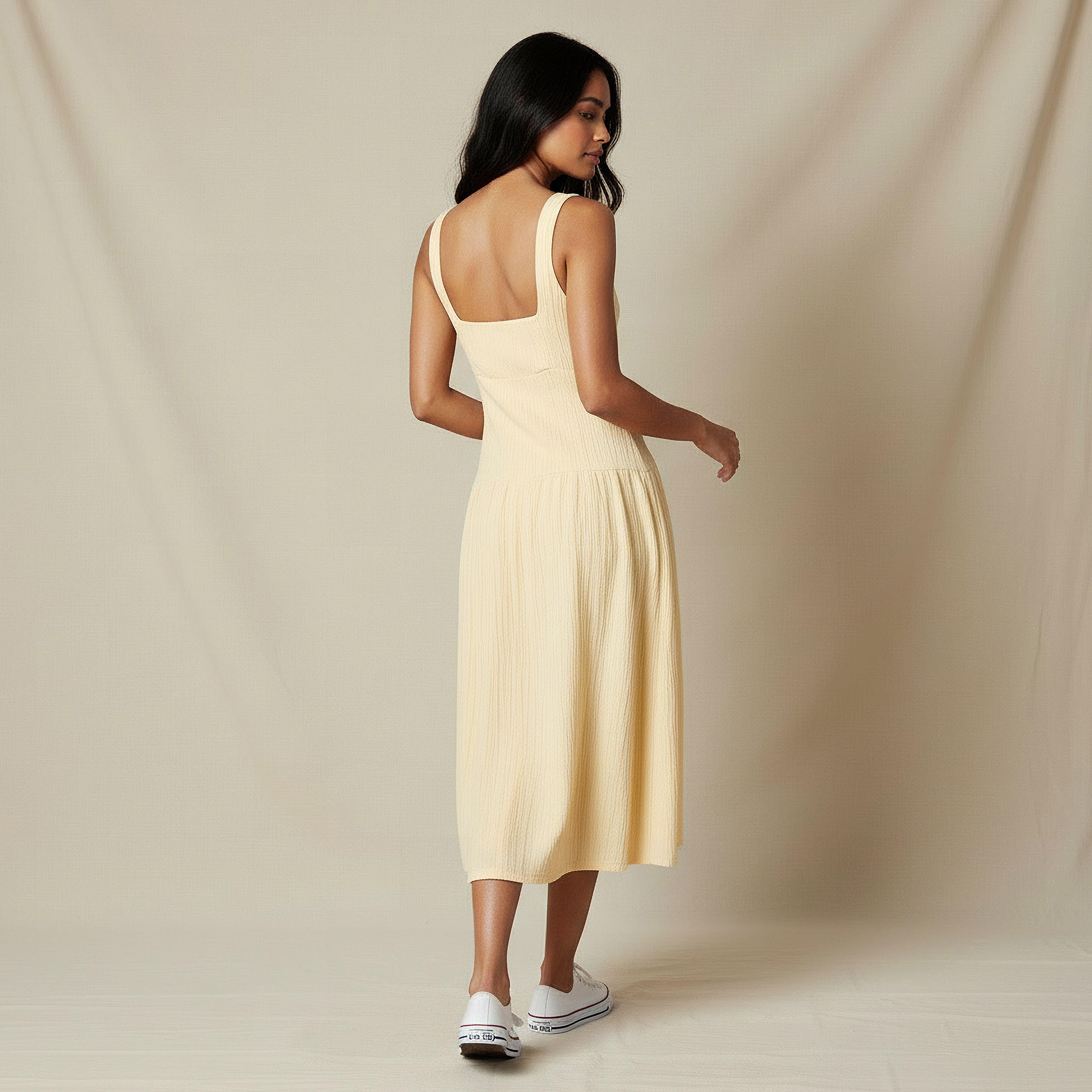 2Xtremz Textured Women Dress with Square Neck-women-clothing-dresses-image-3