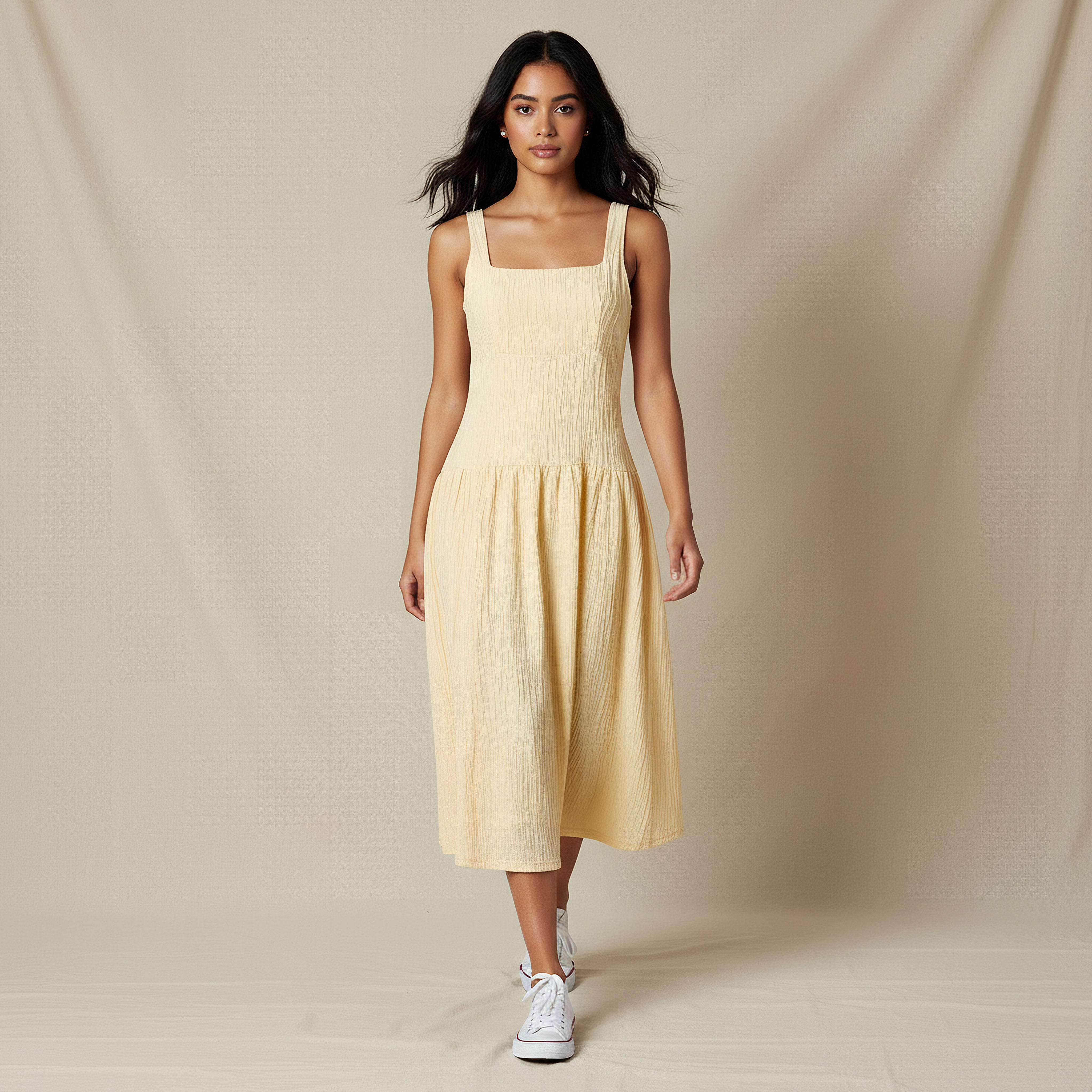 2Xtremz Textured Women Dress with Square Neck-women-clothing-dresses-image-5