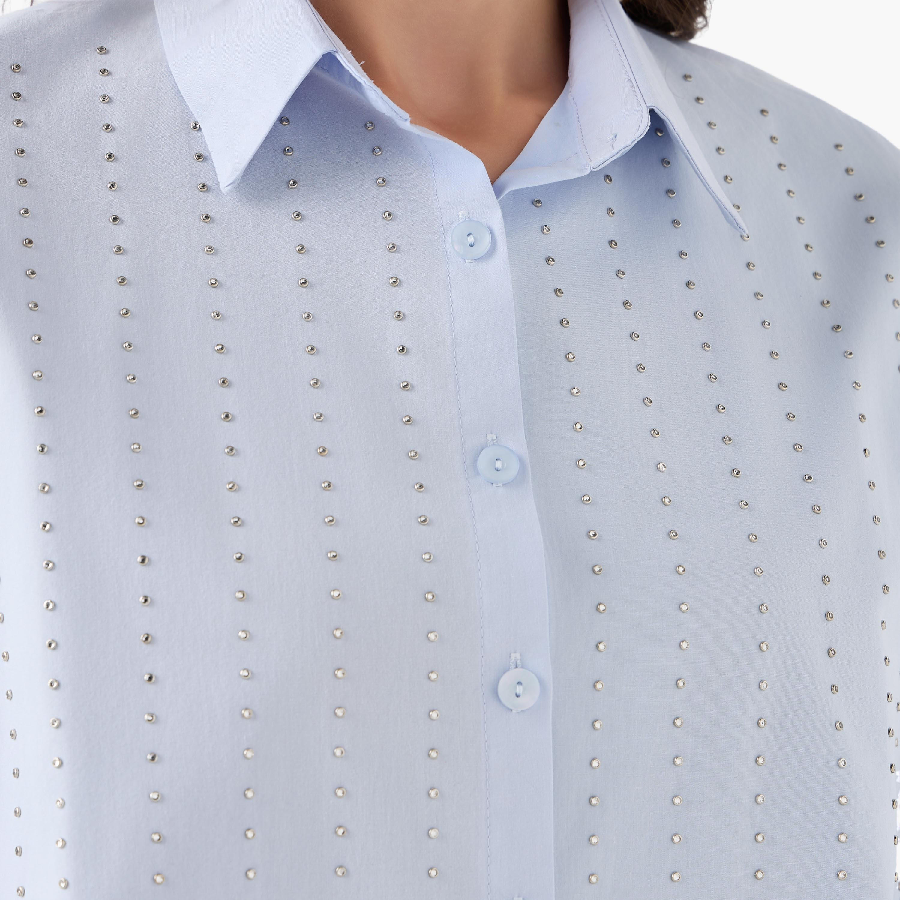 2Xtremz Cotton Shirt with Embellished Detail-women-clothing-shirtsandblouses-shirts-image-5