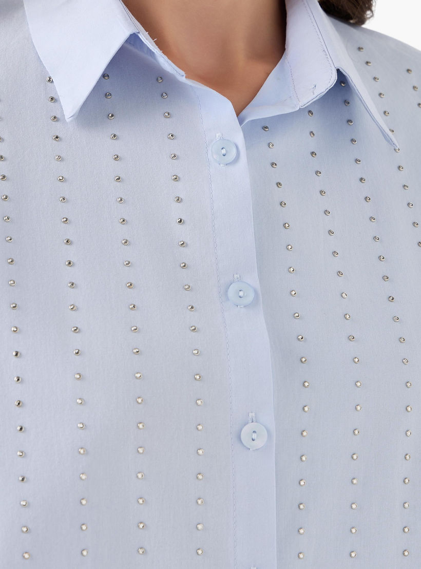 2Xtremz Cotton Shirt with Embellished Detail-women-clothing-shirtsandblouses-shirts-image-5