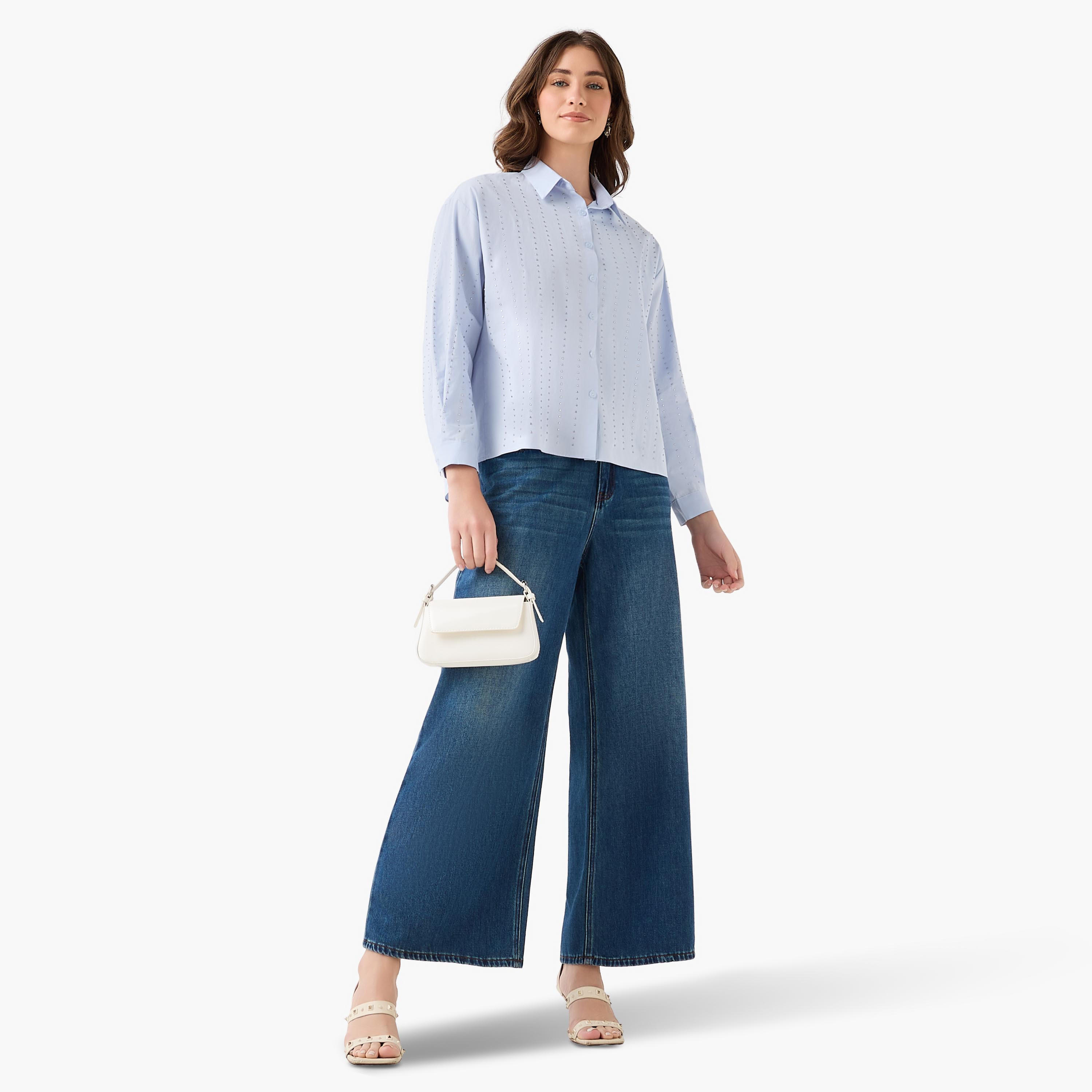2Xtremz Cotton Shirt with Embellished Detail-women-clothing-shirtsandblouses-shirts-image-7