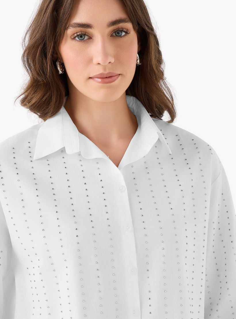 قميص قطن مزين من تو إكستريمز-women-clothing-shirtsandblouses-shirts-image-5