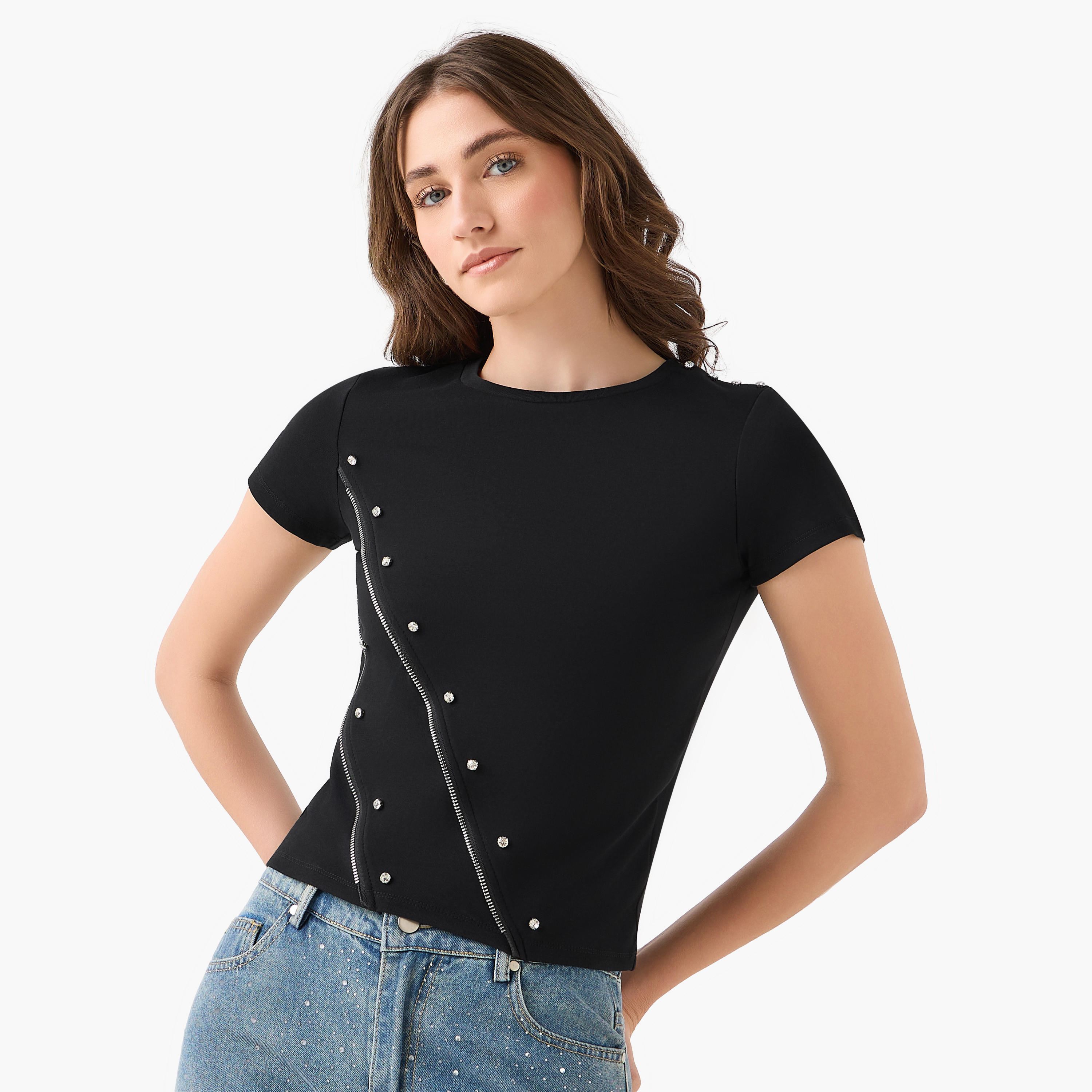 تيشيرت مزين من تو إكستريمز-women-clothing-tshirts-image-2