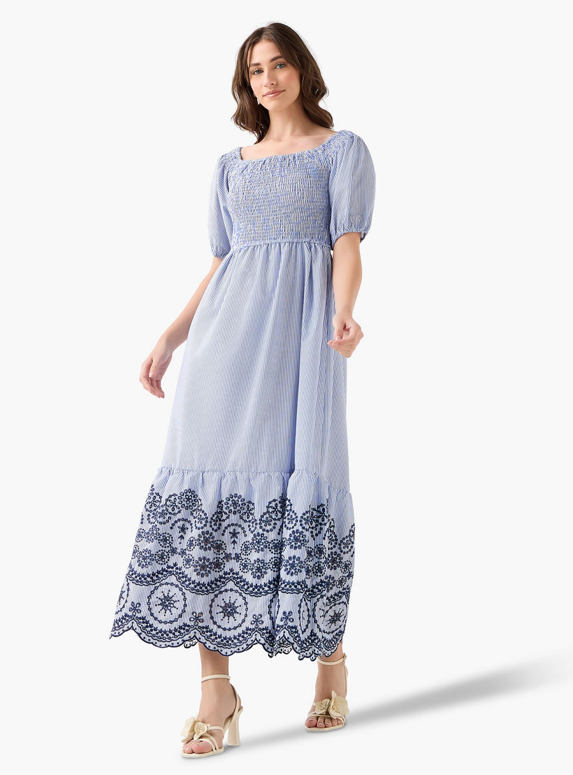 فستان ميدي بتطريز على الحافة من تو إكستريمز-women-clothing-dresses-image-3