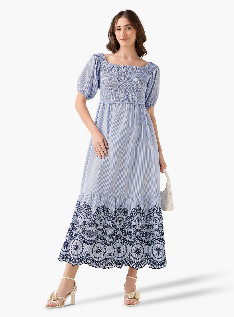 فستان ميدي بتطريز على الحافة من تو إكستريمز-women-clothing-dresses-image-4