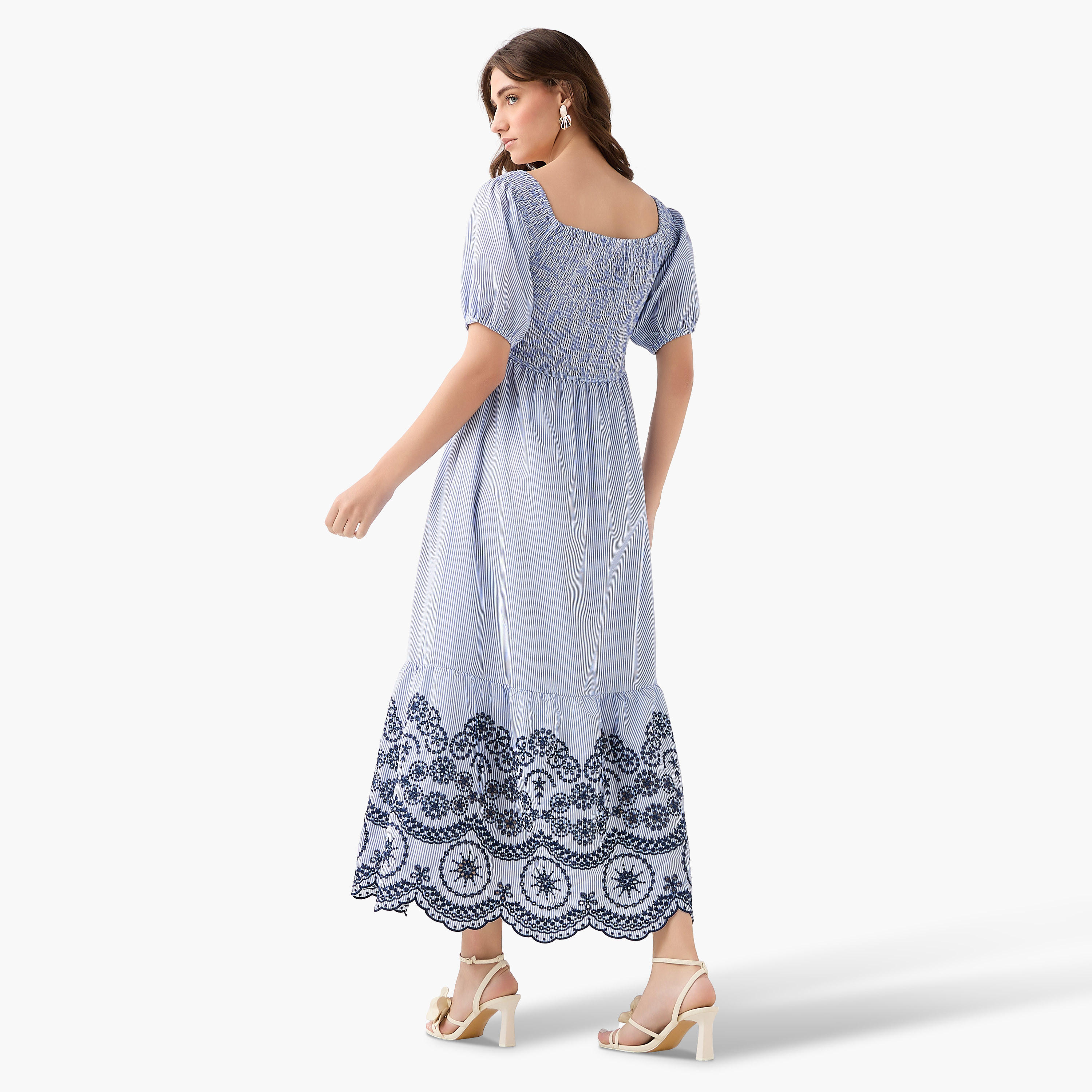 فستان ميدي بتطريز على الحافة من تو إكستريمز-women-clothing-dresses-image-6