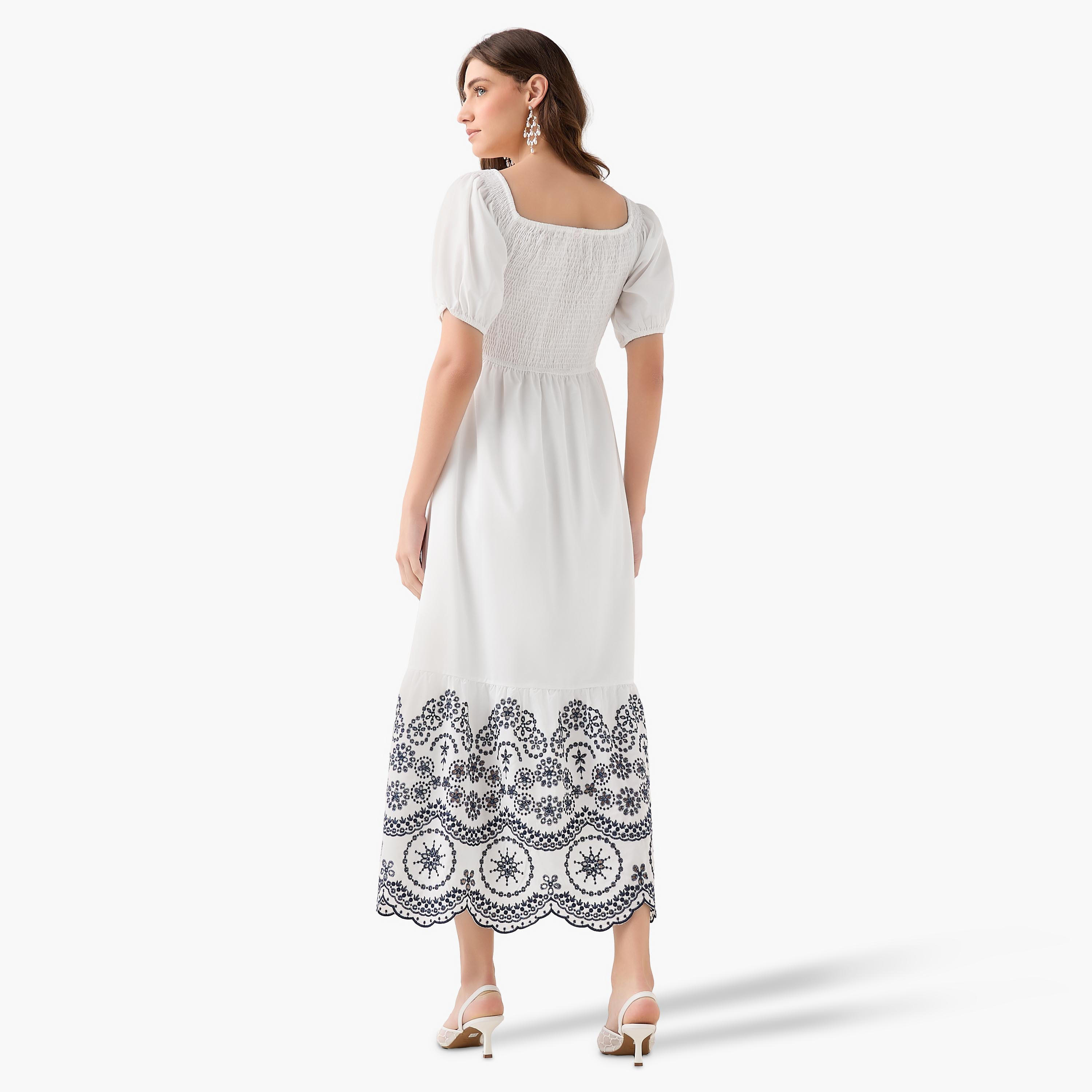 فستان ميدي بتطريز على الحافة من تو إكستريمز-women-clothing-dresses-image-5