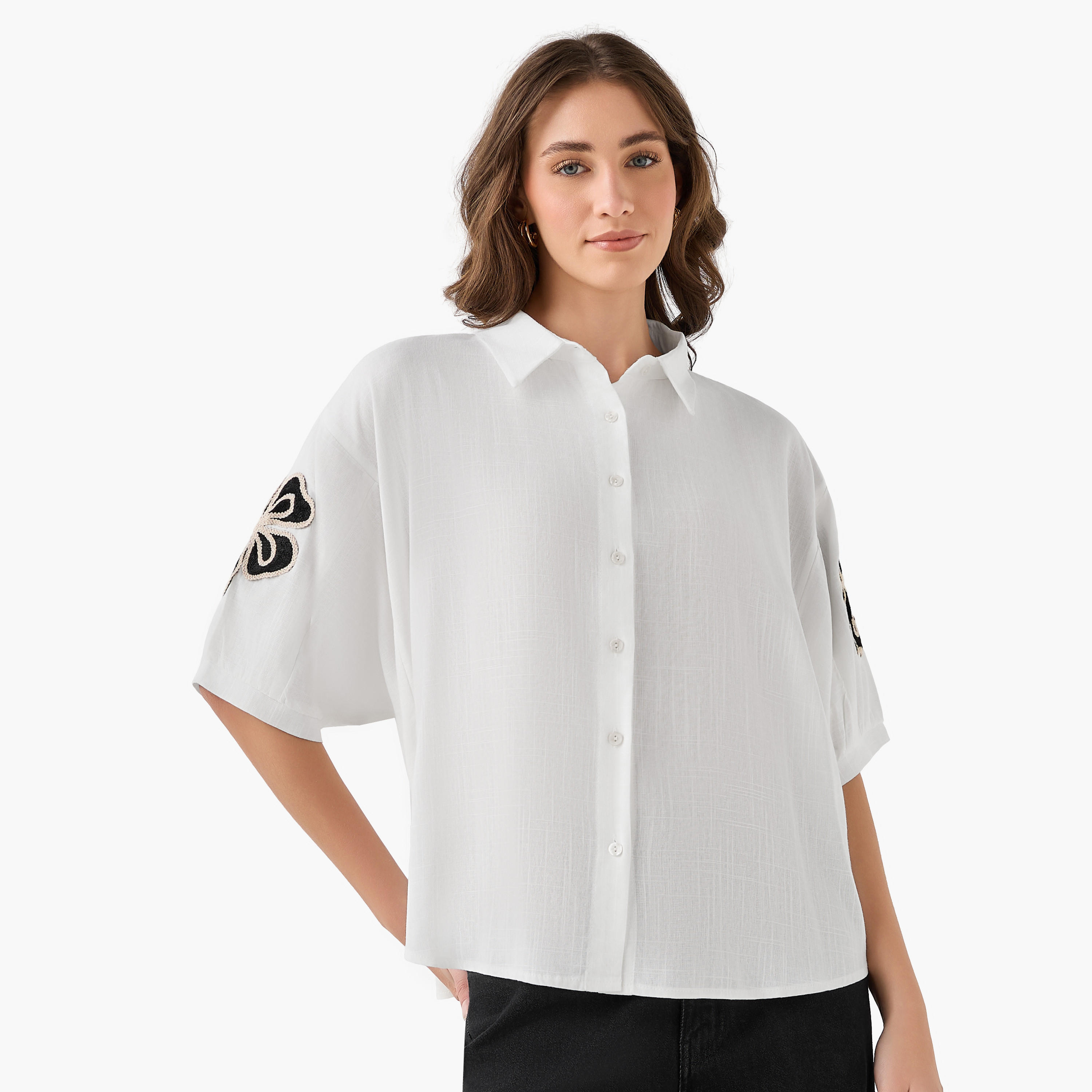 قميص بتفاصيل زخارف من تو إكستريمز-women-clothing-shirtsandblouses-shirts-image-2