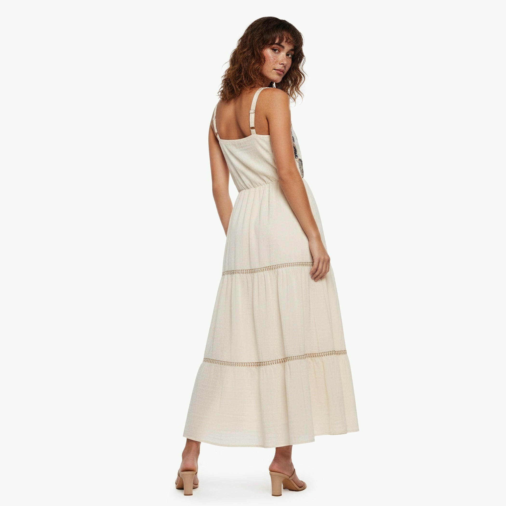 فستان ميدي طبقات بحمالات وتصميم مطرز من توإكستريمز-women-clothing-dresses-image-4