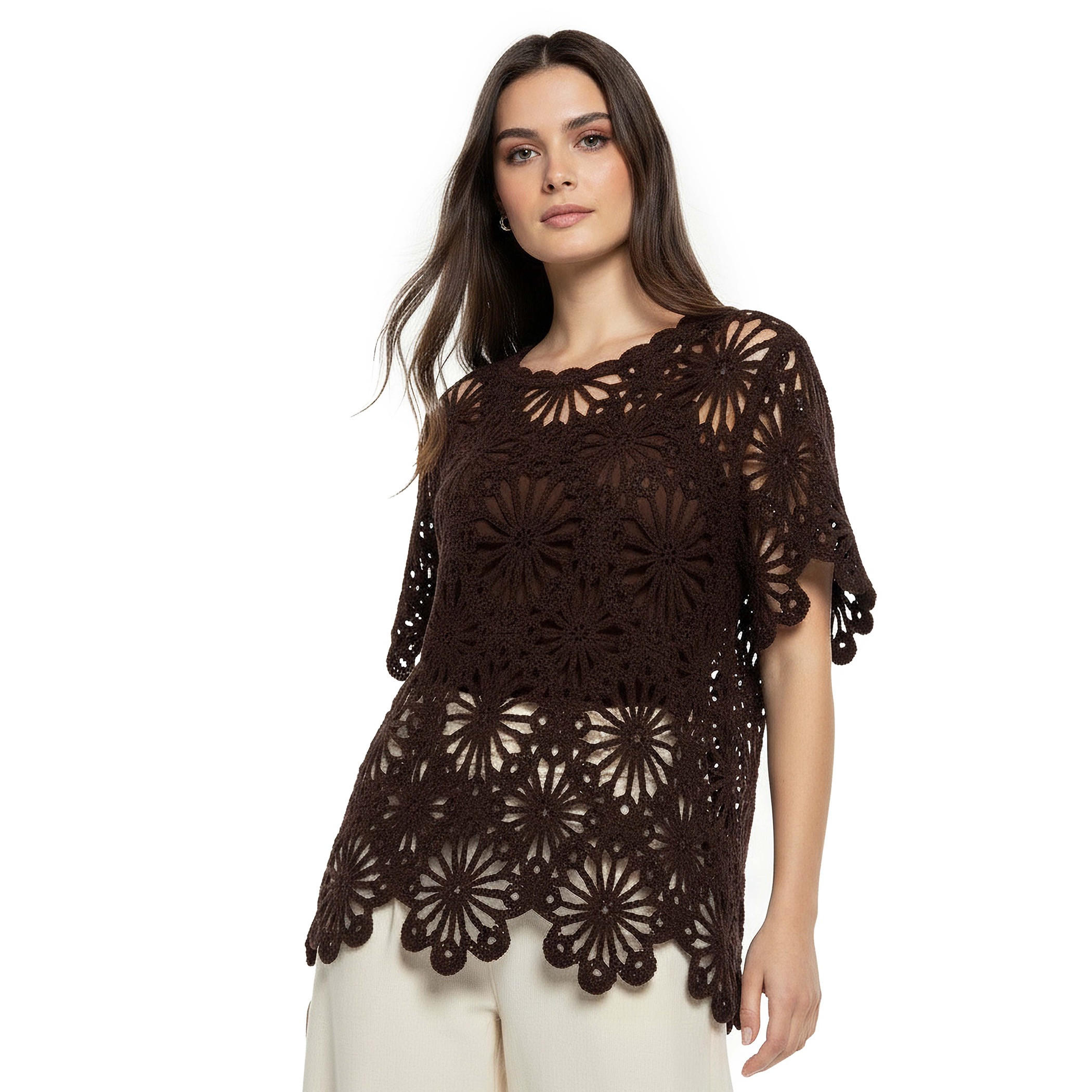 بلوزة كروشيه منسوجة بتفاصيل ترتر من تو إكستريمز-women-clothing-shirtsandblouses-blouses-image-5