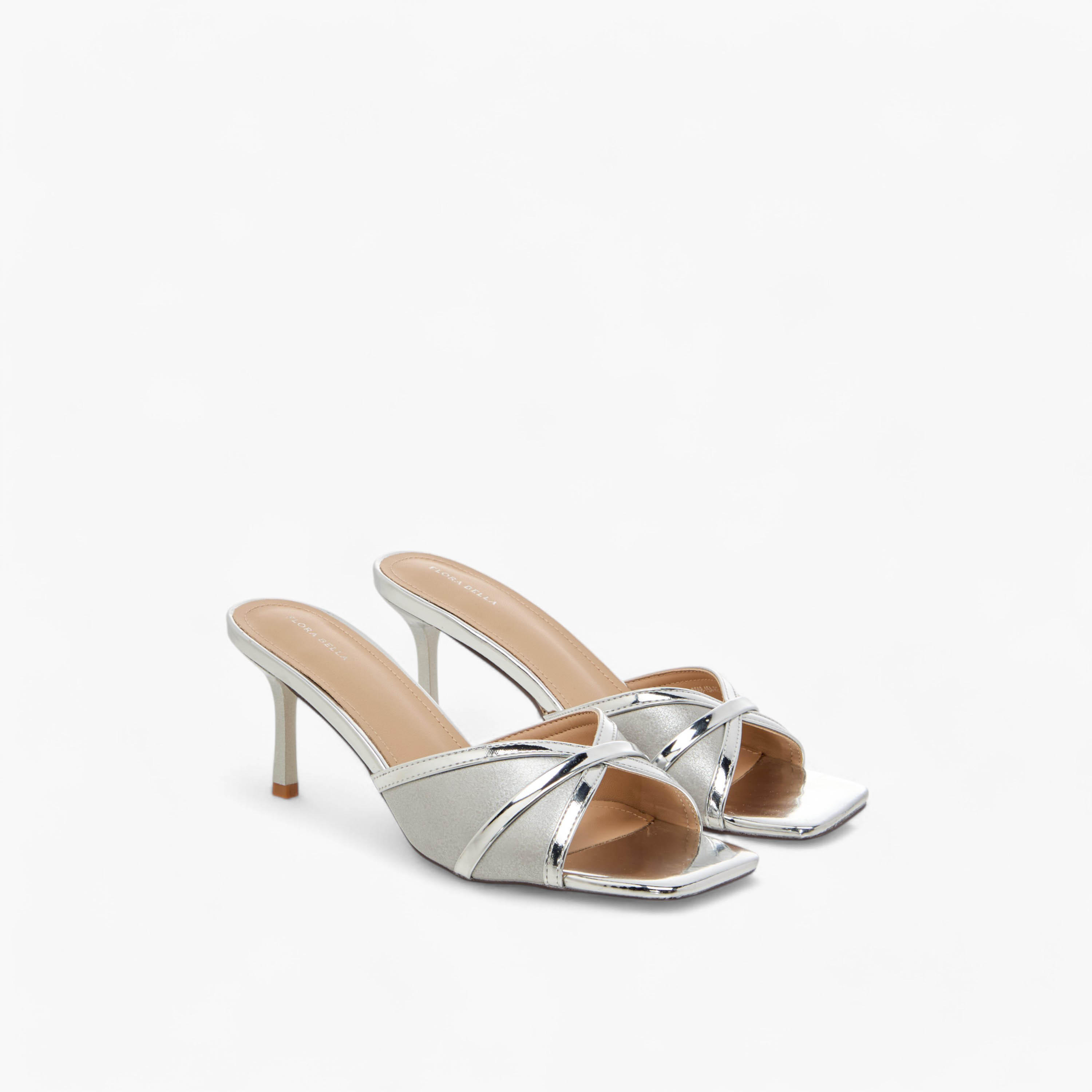 Flora Bella Metallic Slip-On Sandals with Stiletto Heels-women-shoes-sandals-heeled-image-1