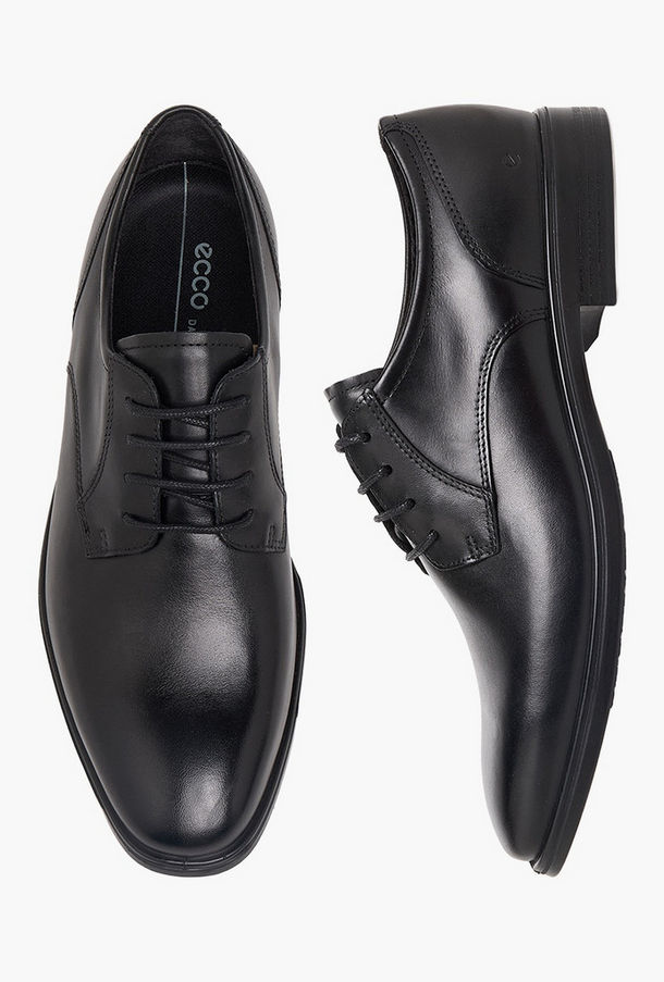 Ecco Men Leather Lace-Up Derby Shoes-men-shoes-image-1