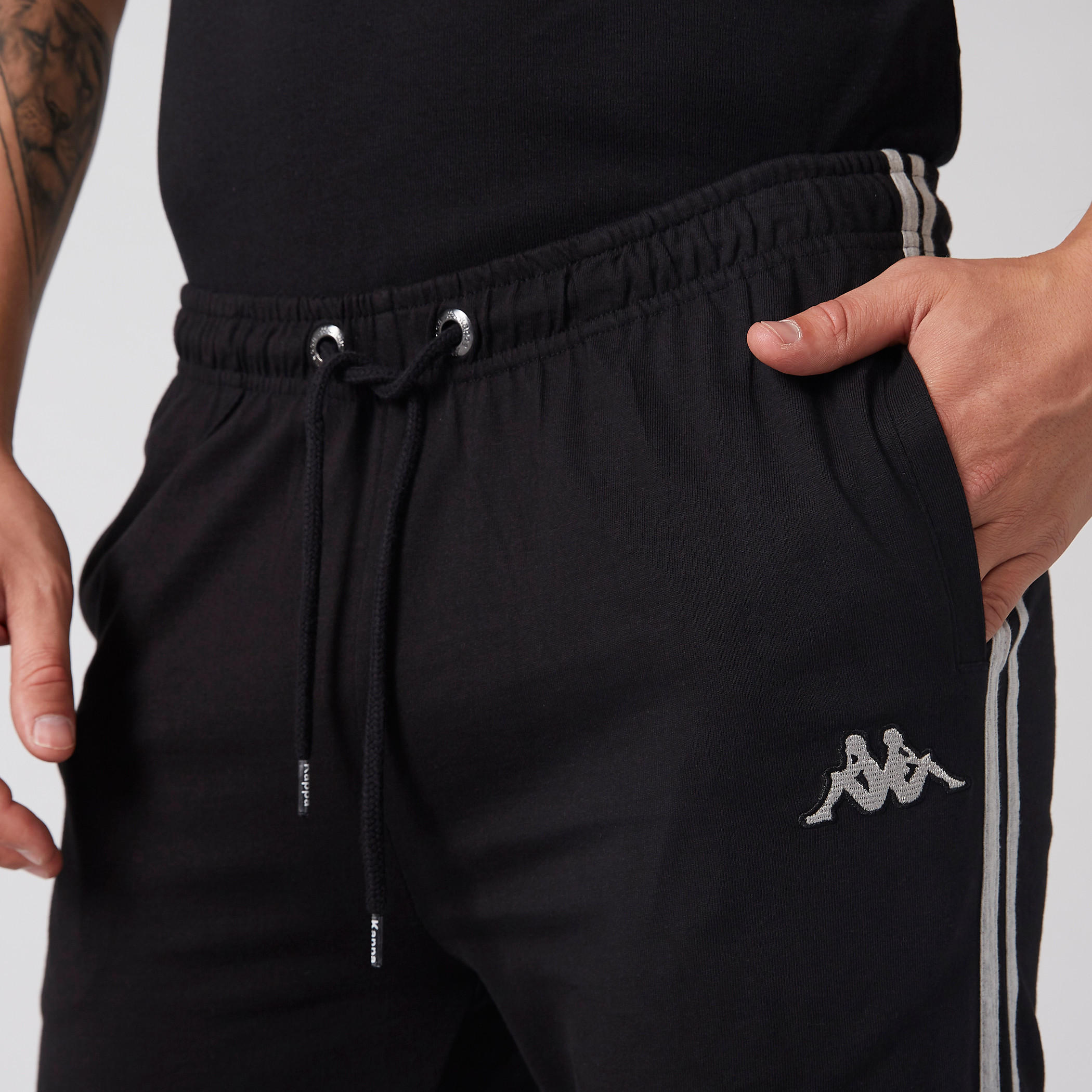 بنطال رياضي طويل بخصر مطاطي من كابا-men-clothing-sportswearandactivewear-bottoms-image-5