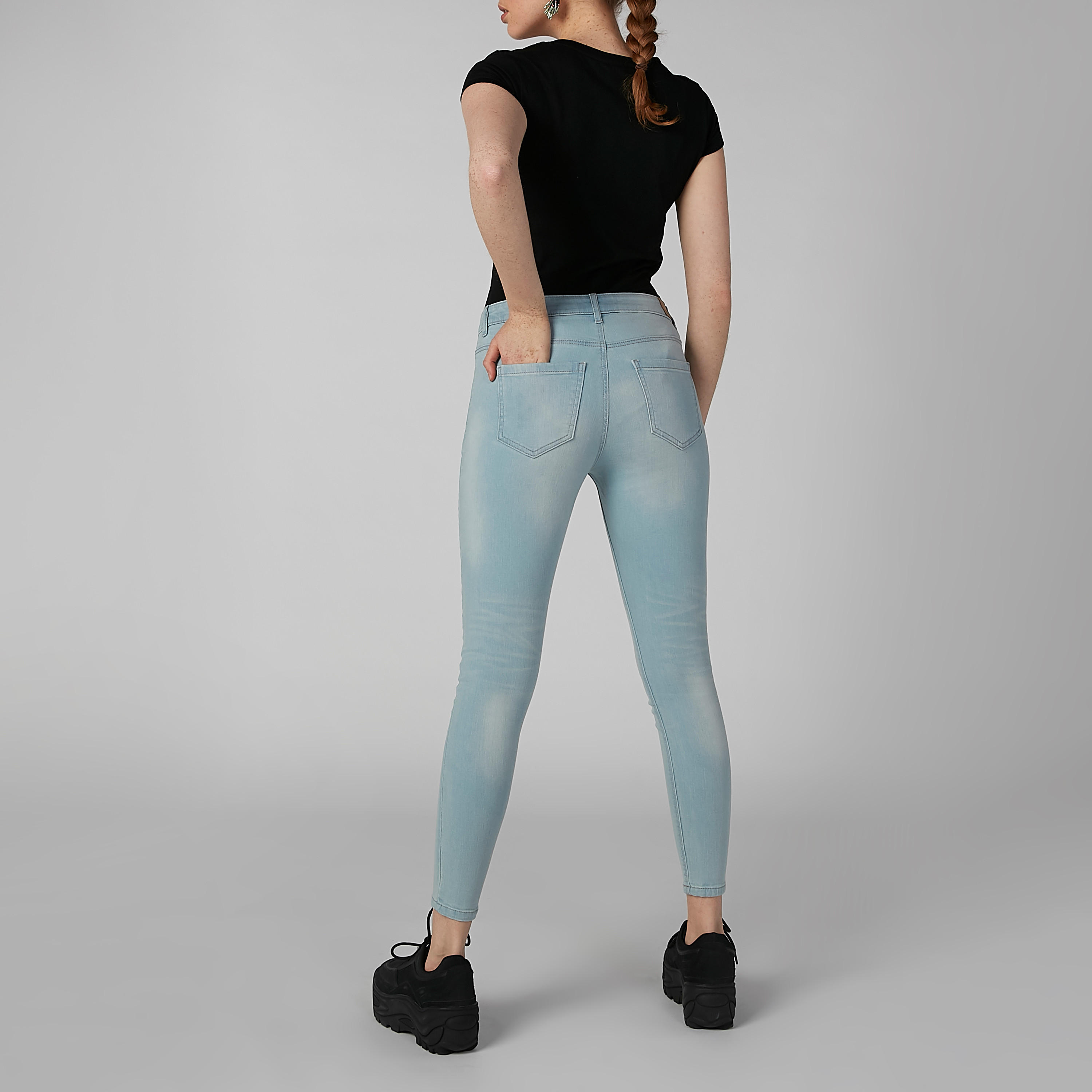 Lee Cooper Plain Jeans with Pocket Detail and Belt Loops-women-clothing-bottoms-jeans-image-2