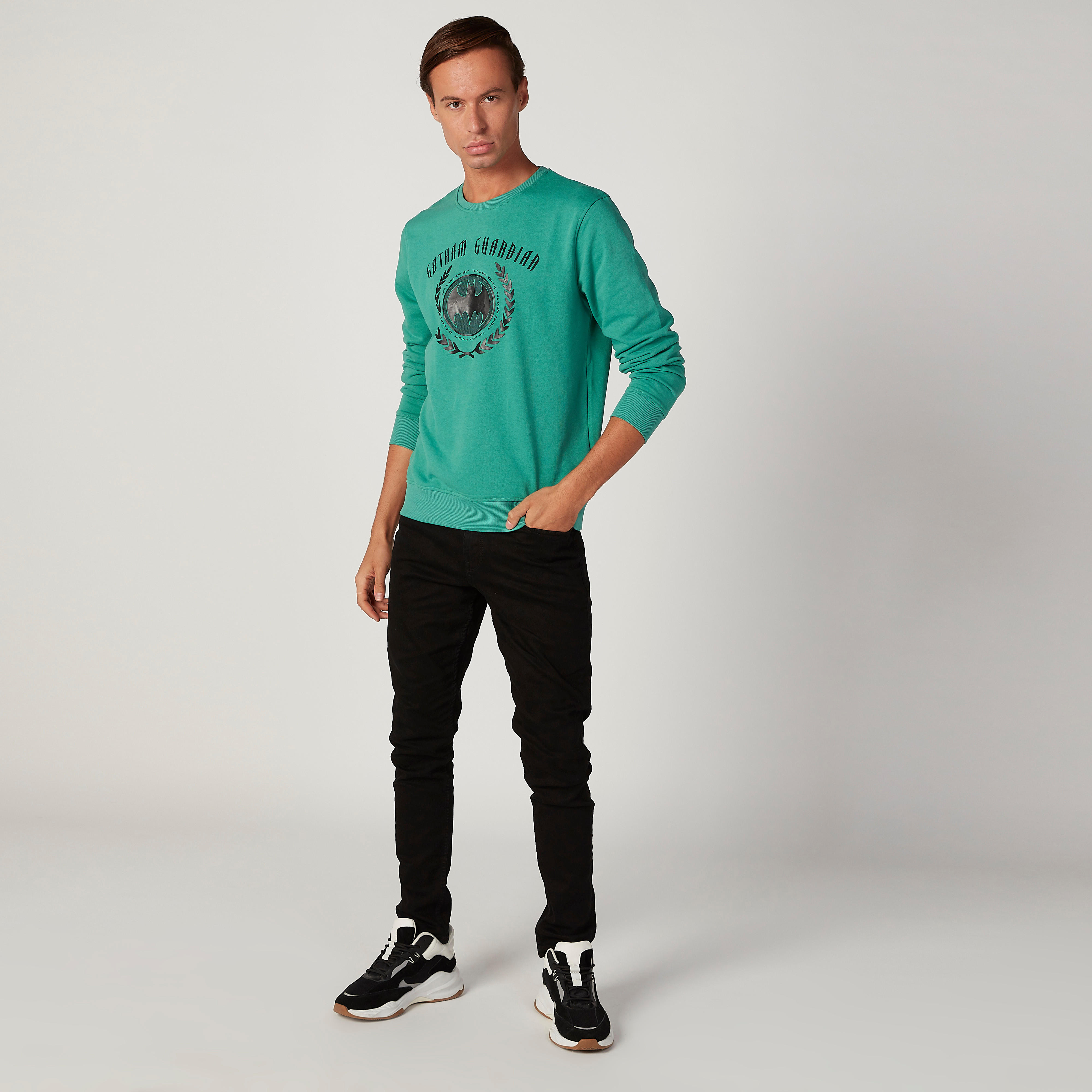 بنطلون جينز سادة بجيوب وحلقات للحزام من لي كوبر-men-clothing-bottoms-jeans-image-2