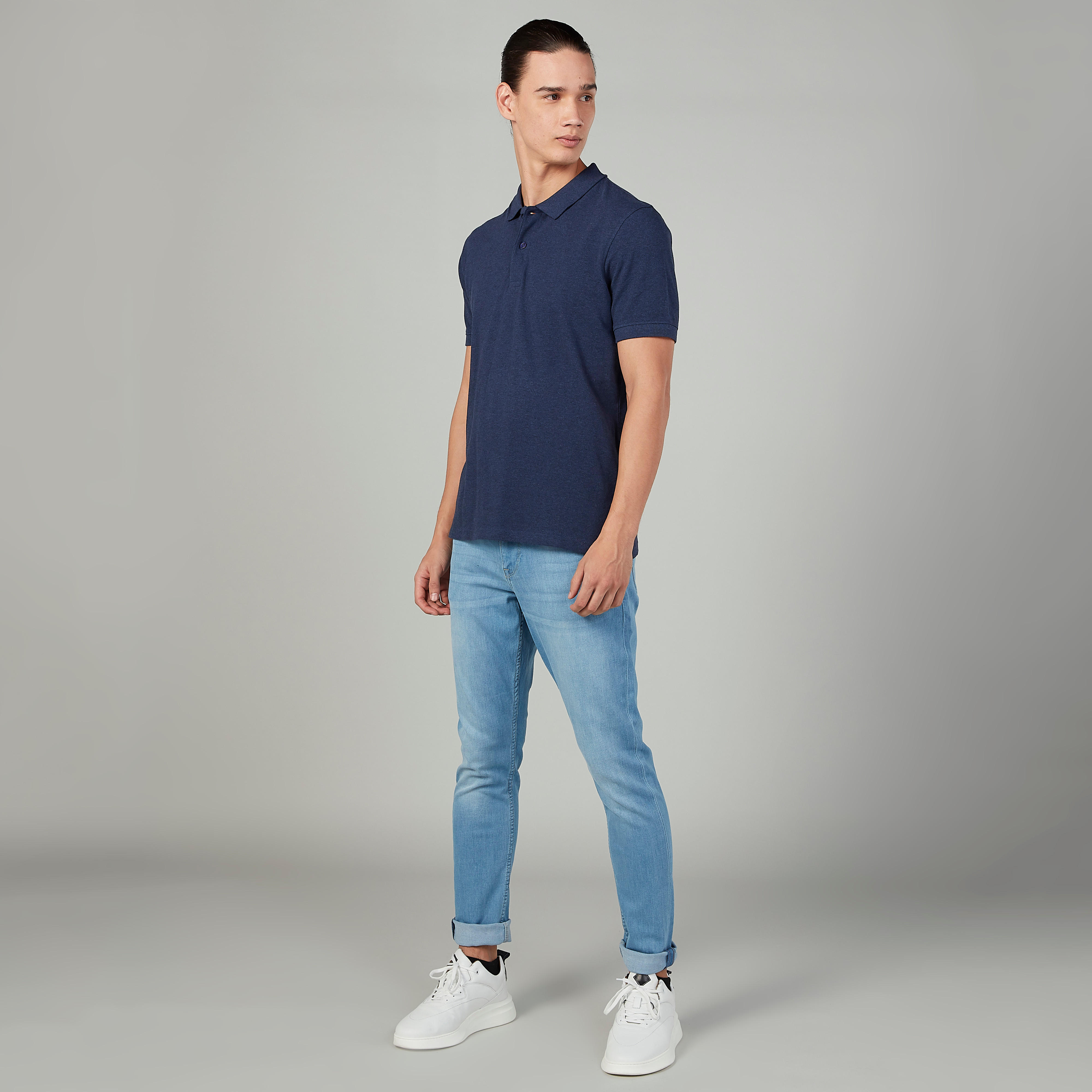Lee Cooper Full Length Plain Jeans with Pocket Detail and Belt Loops-men-clothing-bottoms-jeans-image-2