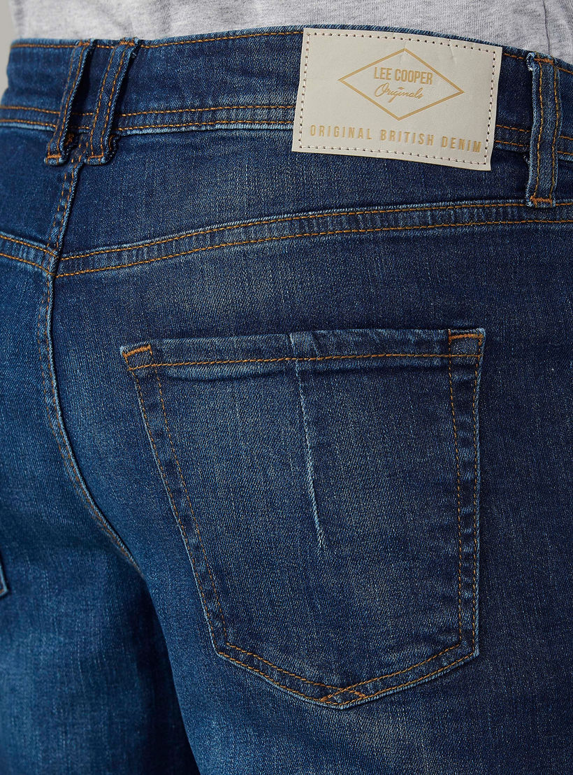 بنطلون جينز طويل بارز الملمس بجيوب من لي كوبر-men-clothing-bottoms-jeans-image-3
