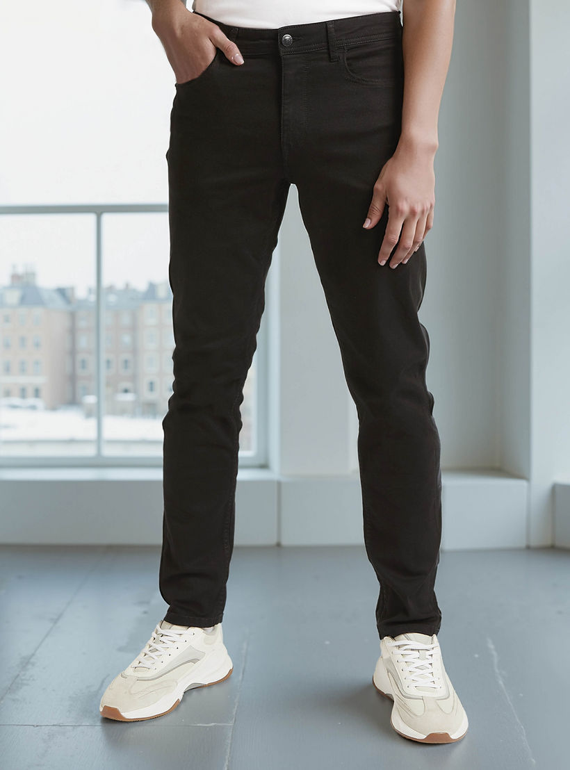 بنطلون جيز طويل بجيوب وحلقات للحزام من لي كوبر-men-clothing-bottoms-jeans-image-1