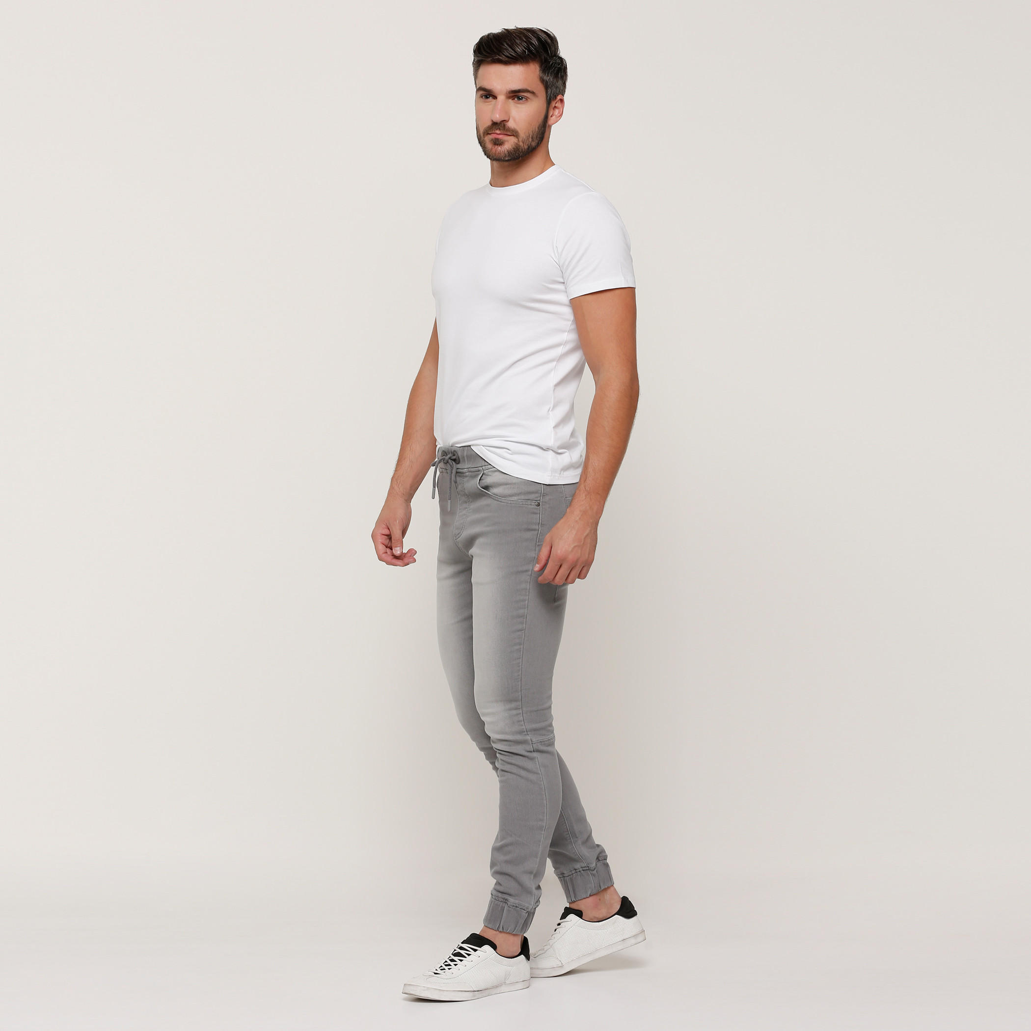 بنطال رياضي طويل بخصر مطّاطي من لي كوبر-men-clothing-bottoms-joggers-image-2