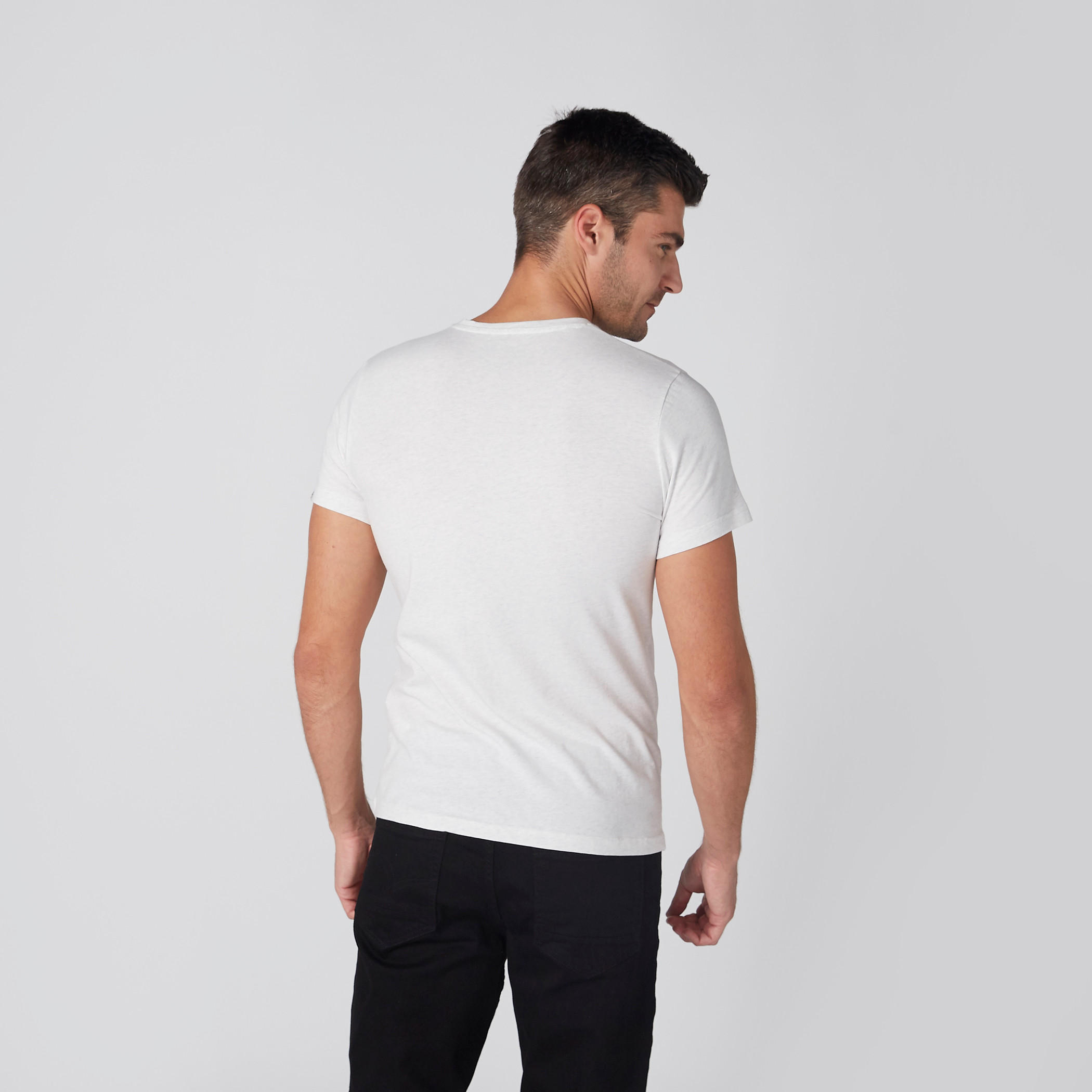 تيشيرت بقصّة سليم وياقة مستديرة وأكمام قصيرة من لي كوبر-men-clothing-tshirtsandpolos-tshirts-image-3