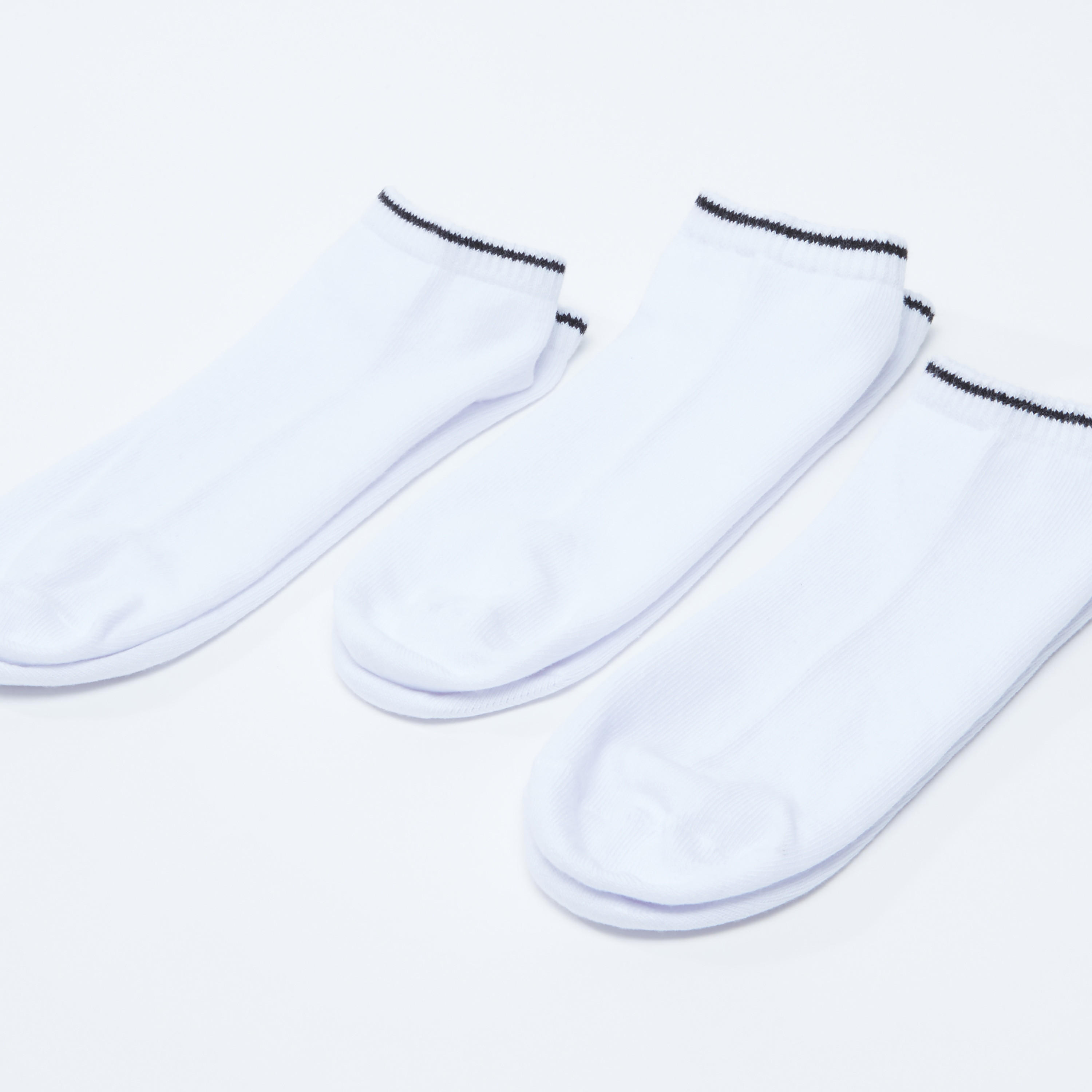 Set of 3 - Ankle Length Socks with Ribbed Cuffs-men-socks-image-1