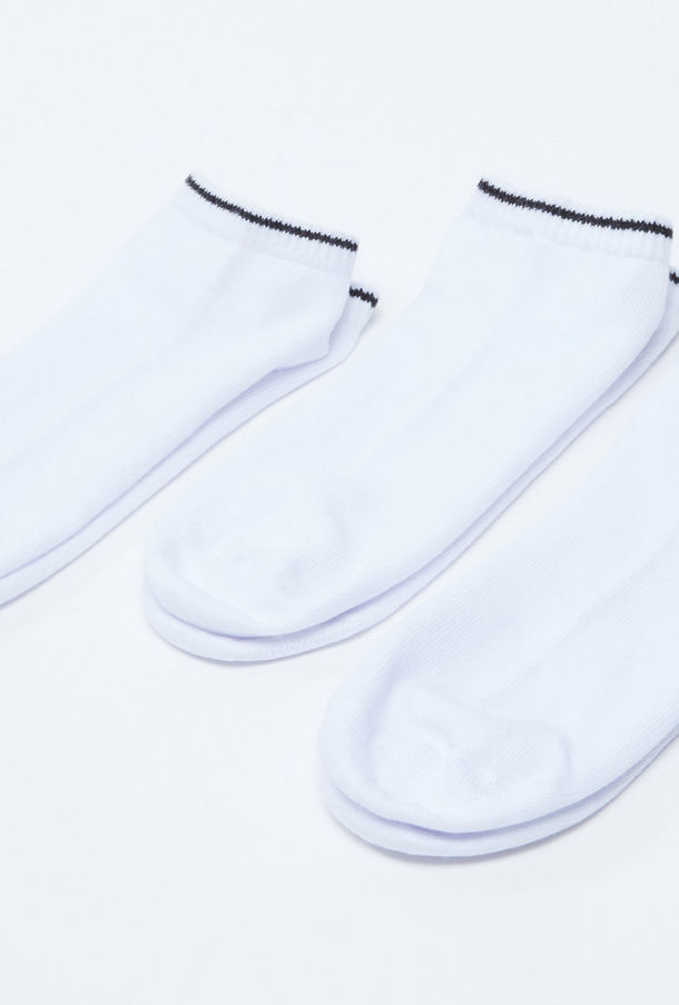 Set of 3 - Ankle Length Socks with Ribbed Cuffs-men-socks-image-1
