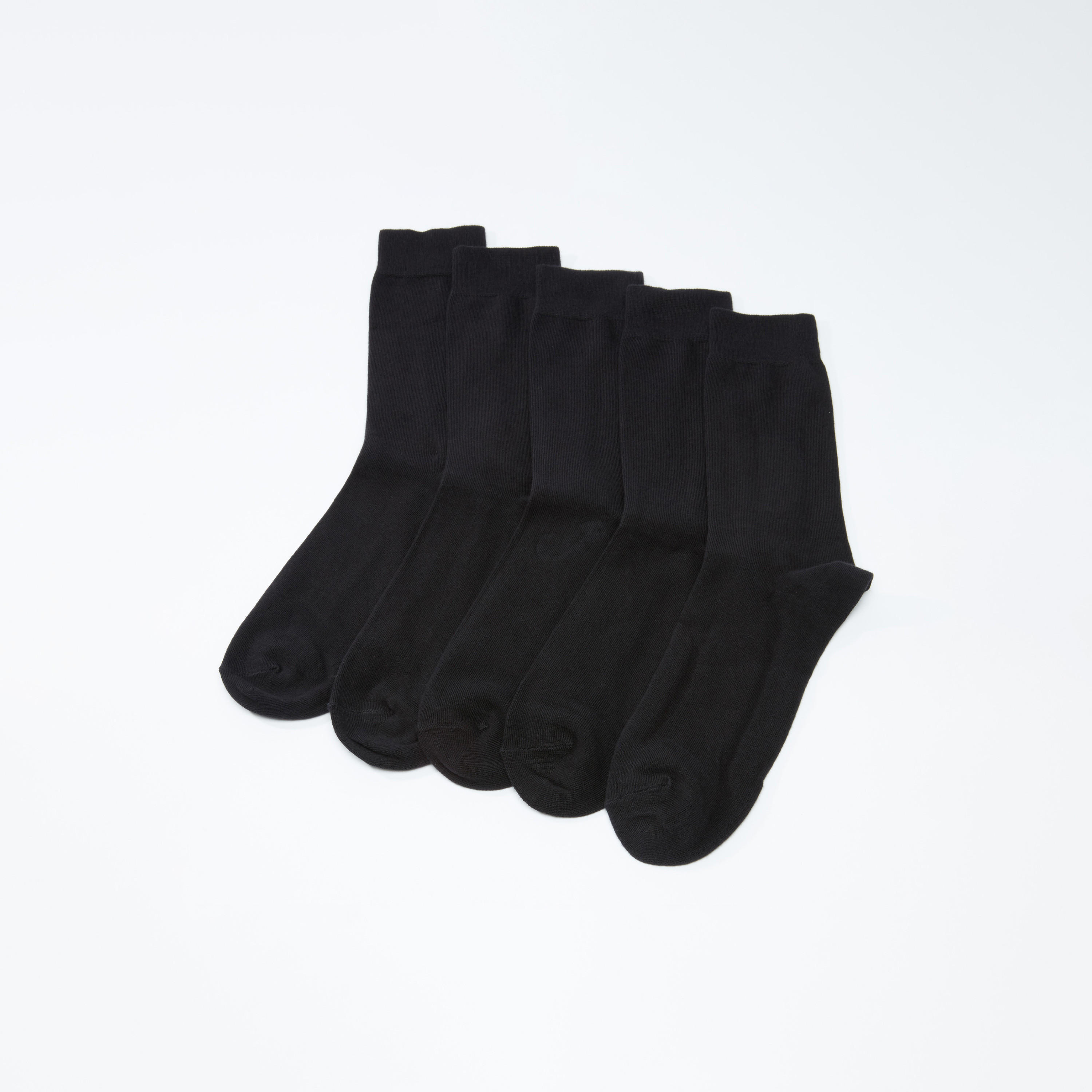 جوارب بارزة الملمس بطول متوسط - طقم من 5 أزواج-men-socks-image-3